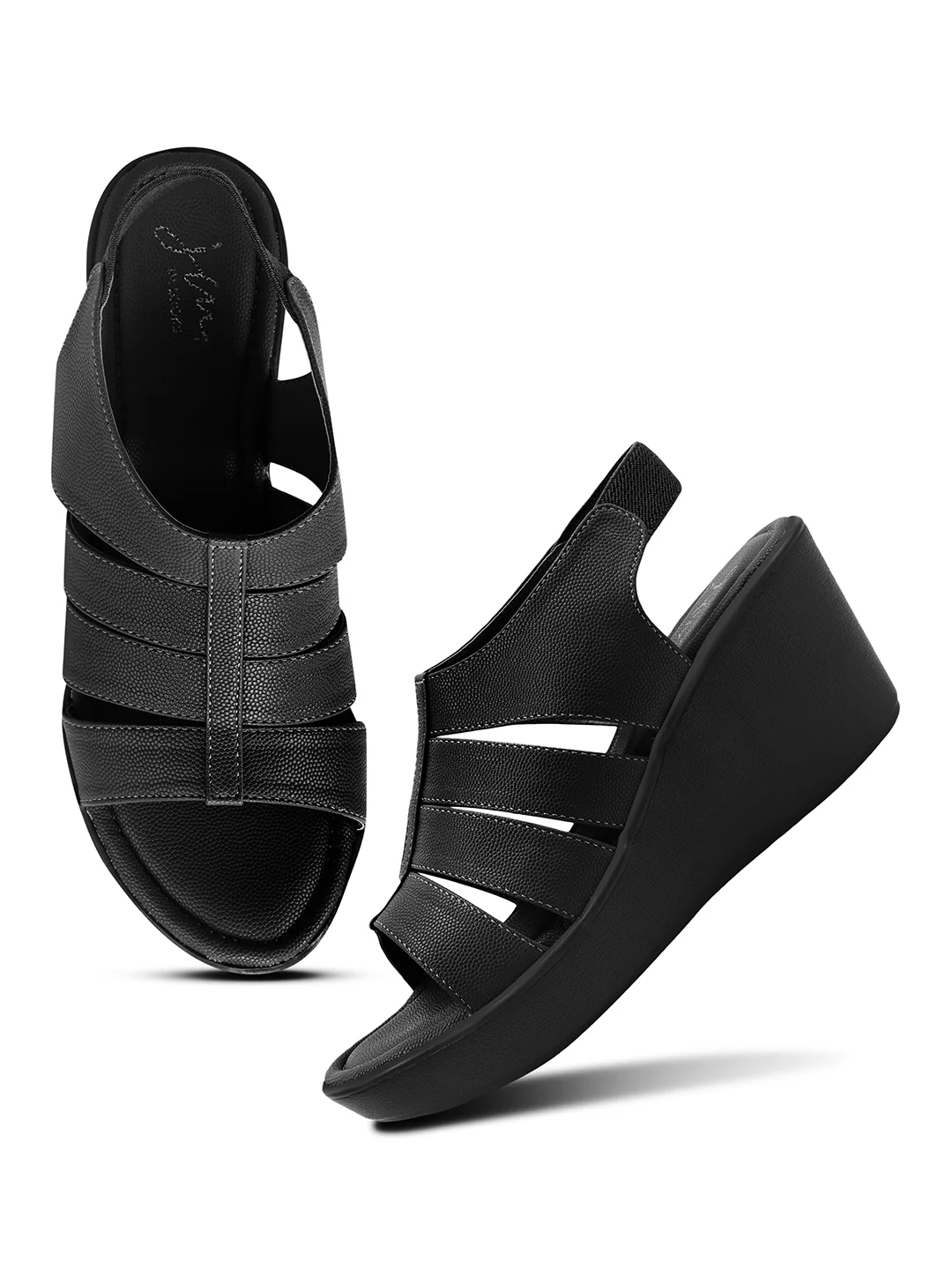 Platform Wedge Sandals with Flexible Fit - Image 5
