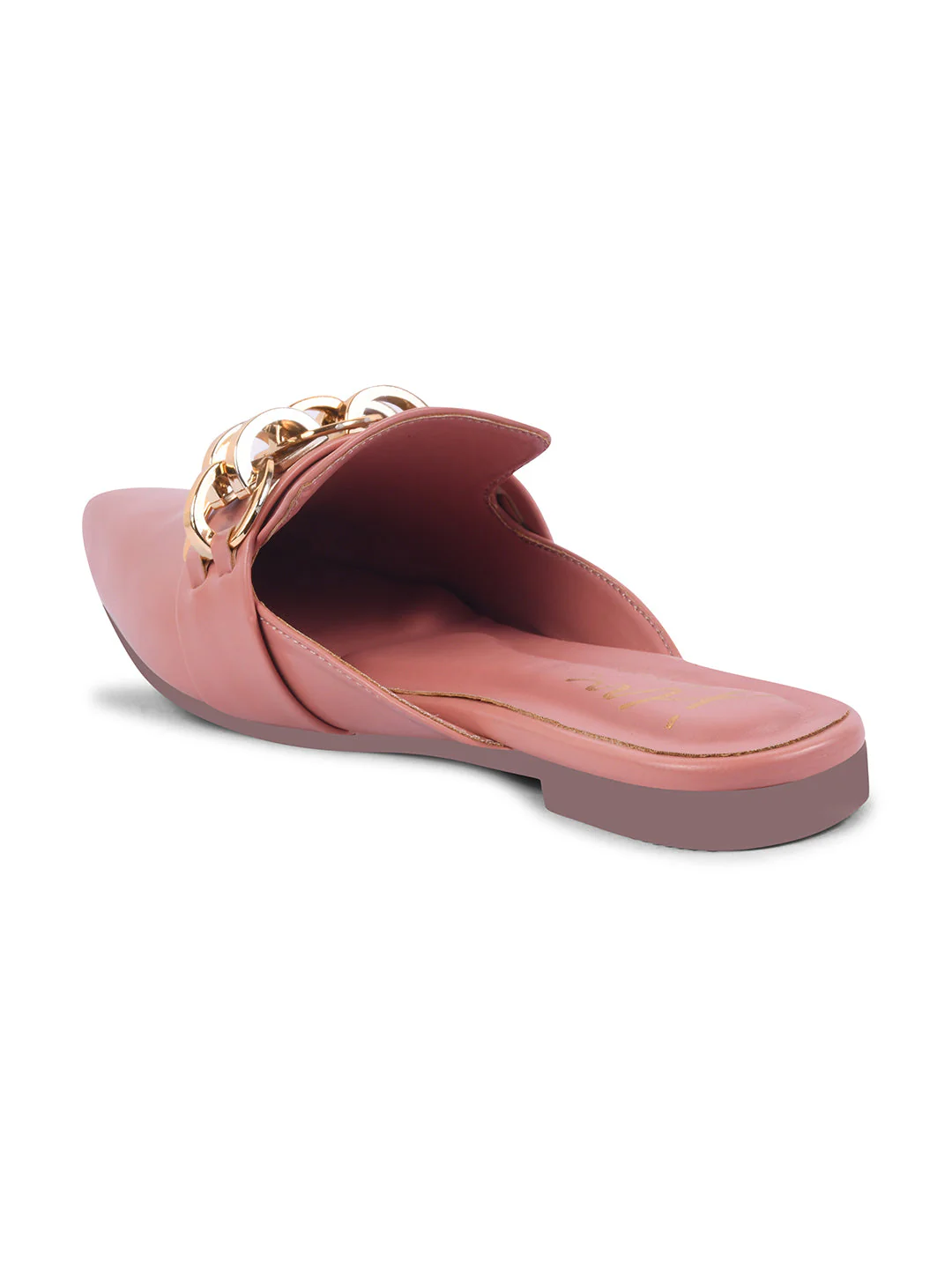 JM Looks Women's Bold Chain Pointed Mules - Image 12