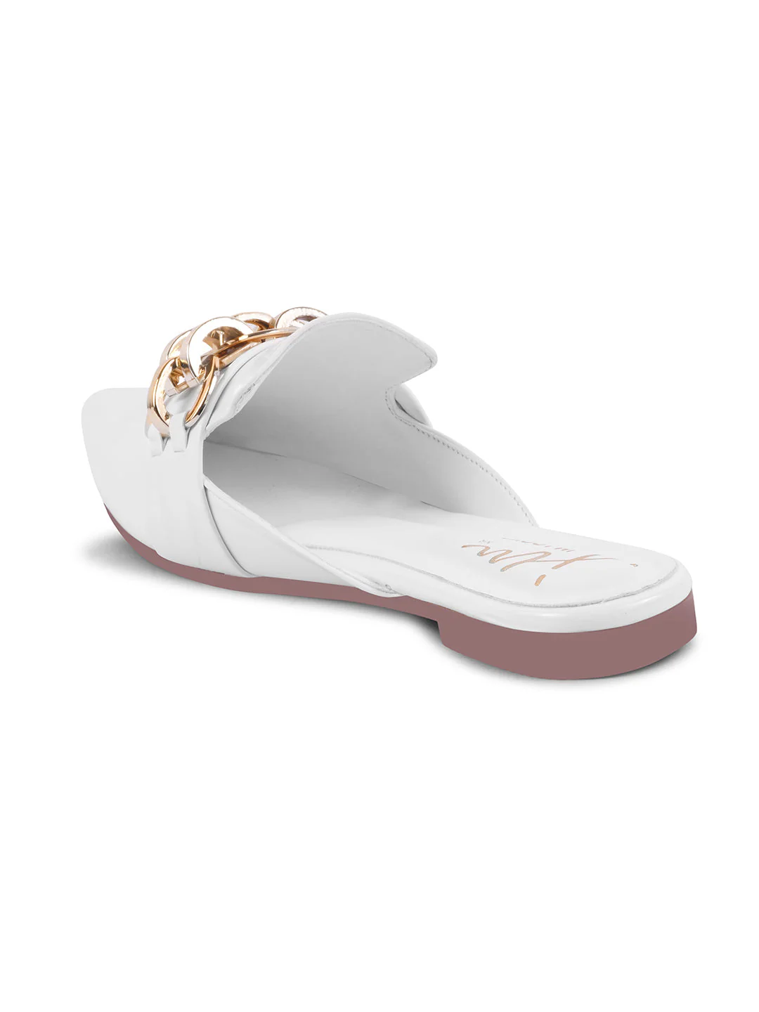JM Looks Women's Bold Chain Pointed Mules - Image 18