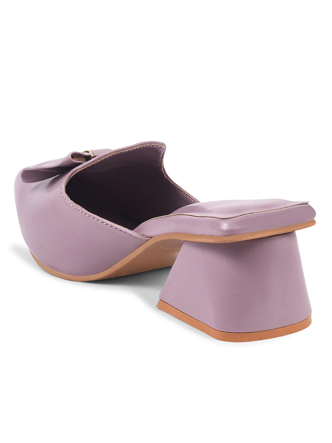 JM Looks Women's Bow Pointed Toe Block Heel Mules - Image 18