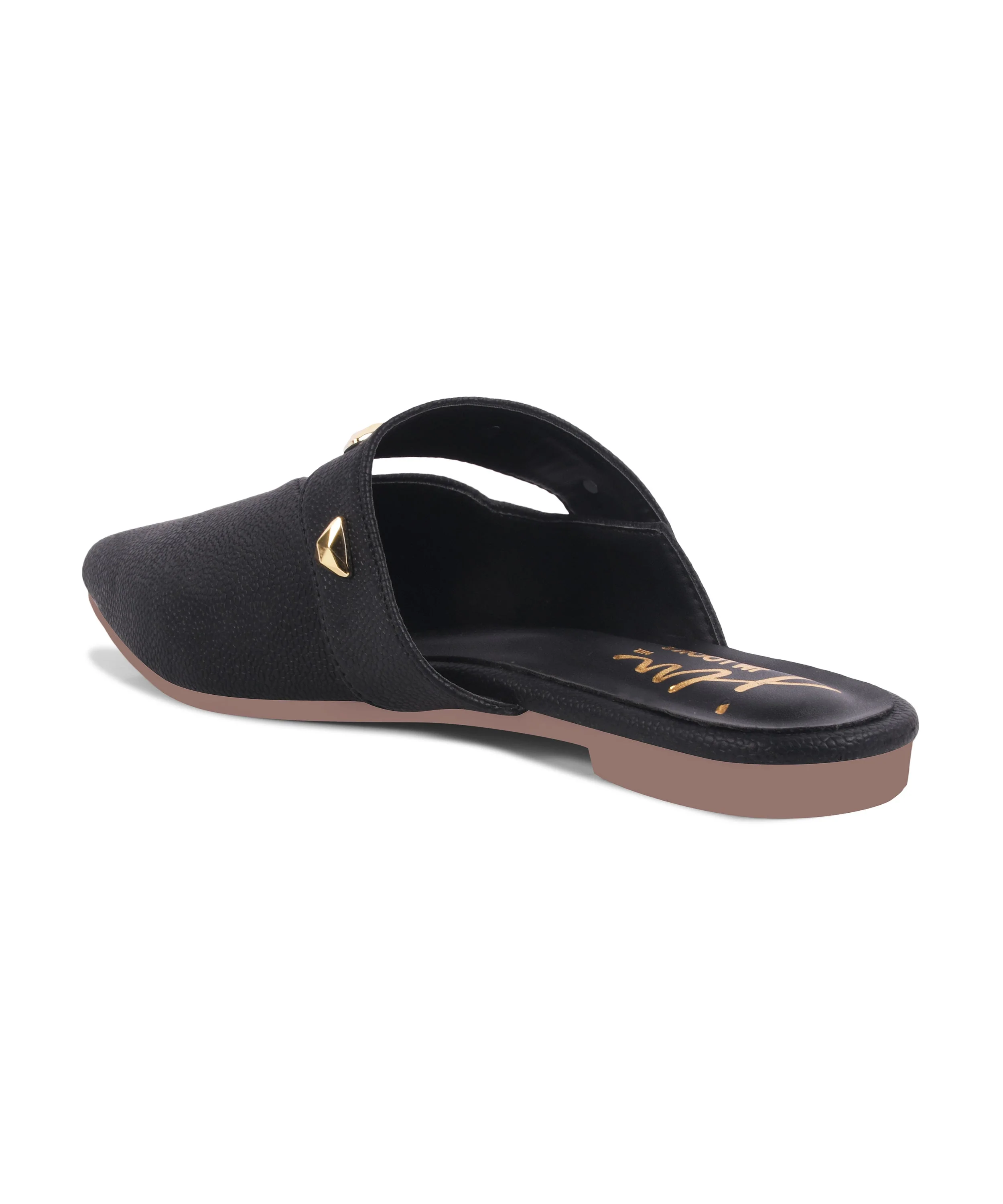 Pointed-Toe Mules with Studded Strap Detail - Image 12
