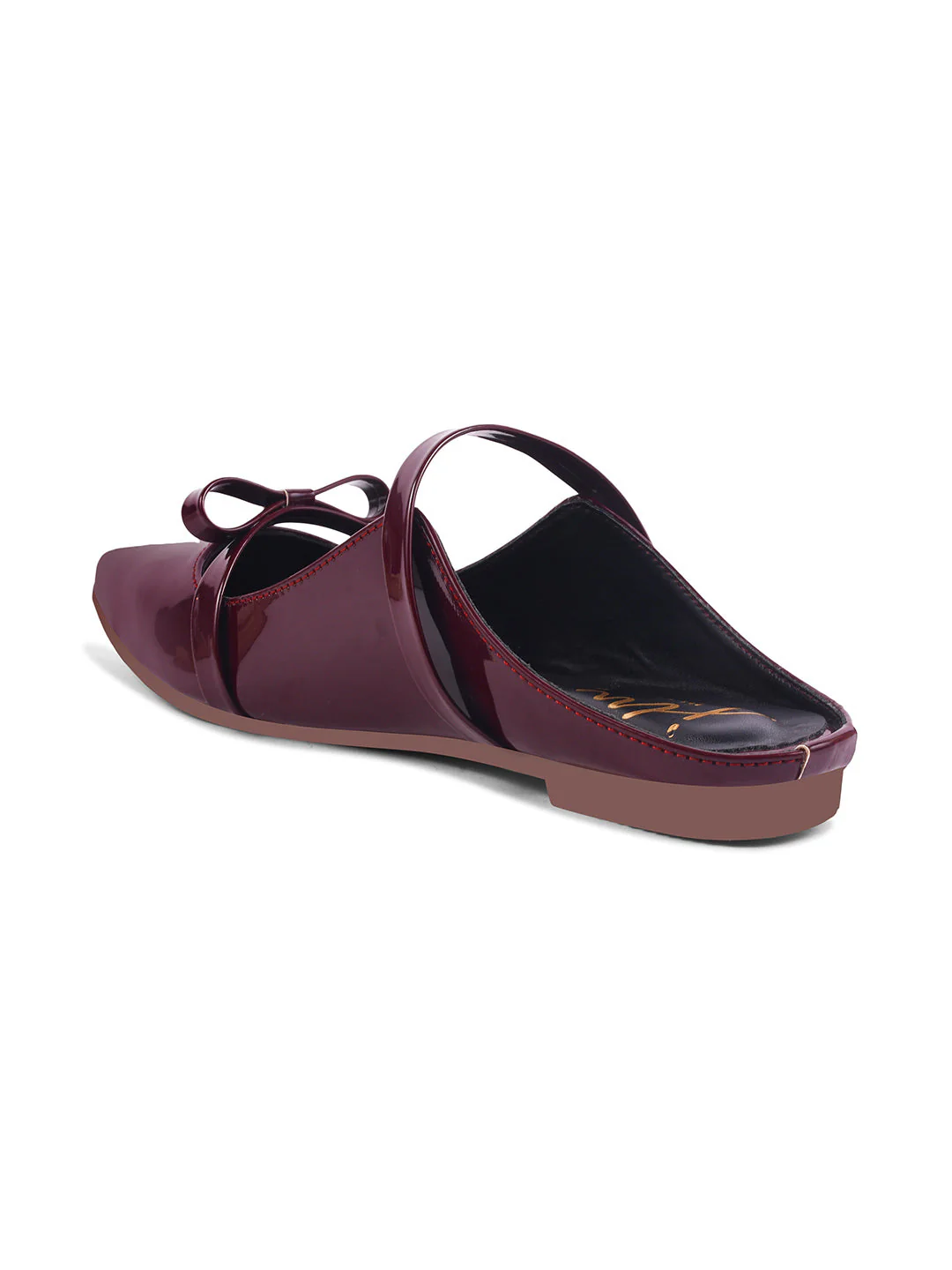 Pointed-Toe Patent Mules with Double Strap Detail - Image 17