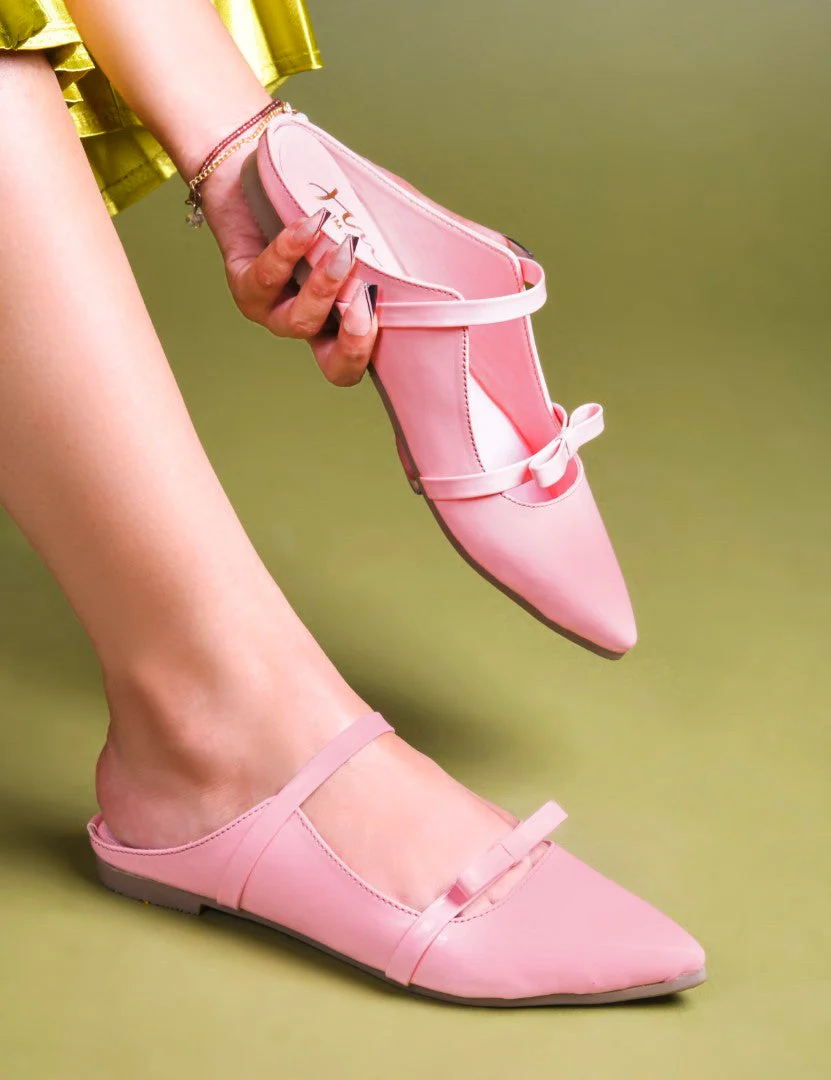 Pointed-Toe Patent Mules with Double Strap Detail - Image 6
