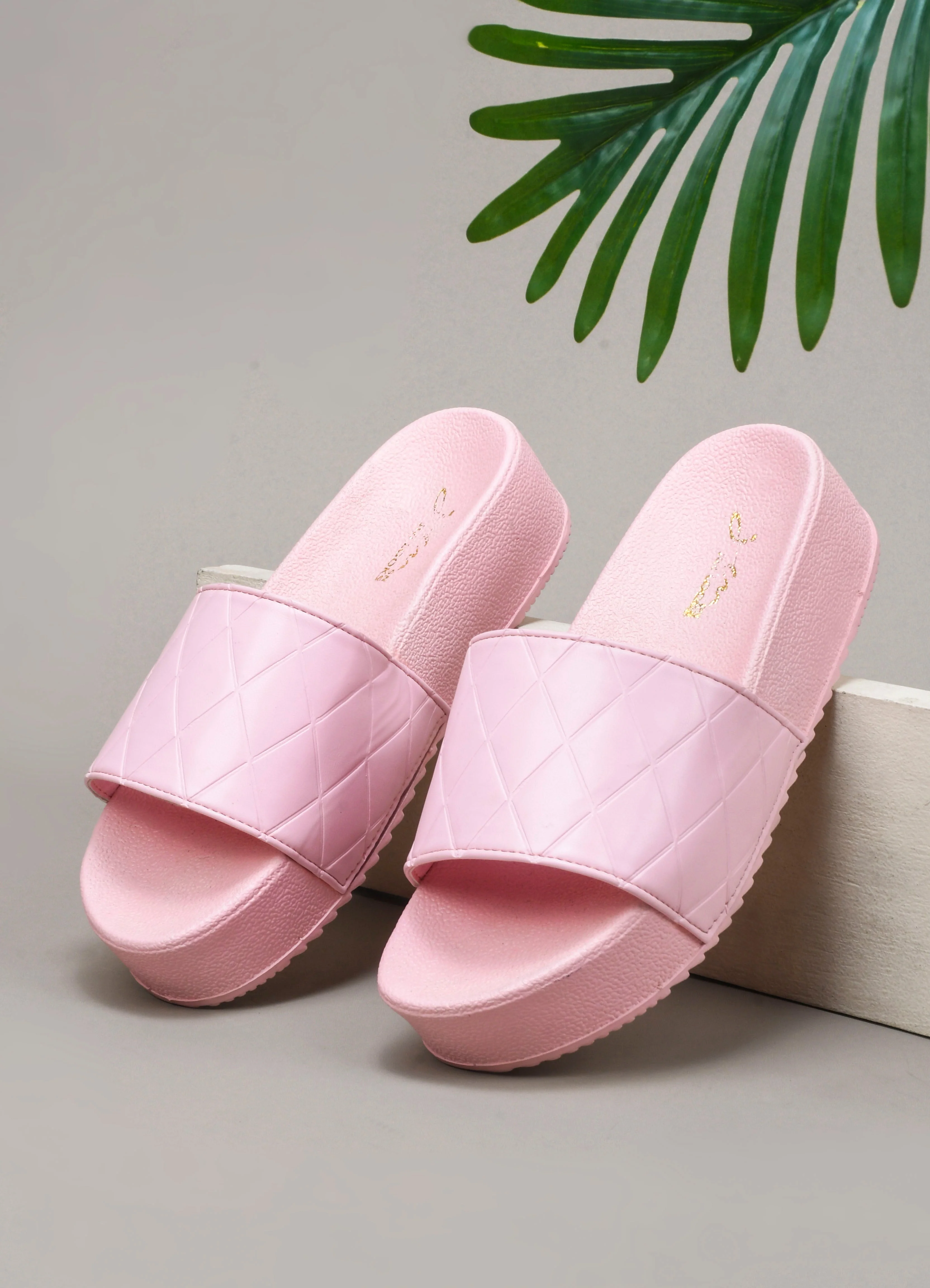 Jm Looks Quilted Strap Platform Slides - Image 14