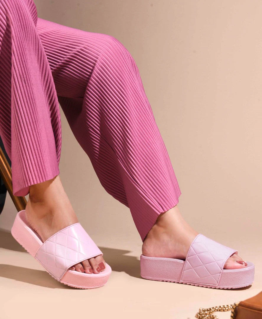 Jm Looks Quilted Strap Platform Slides - Image 15