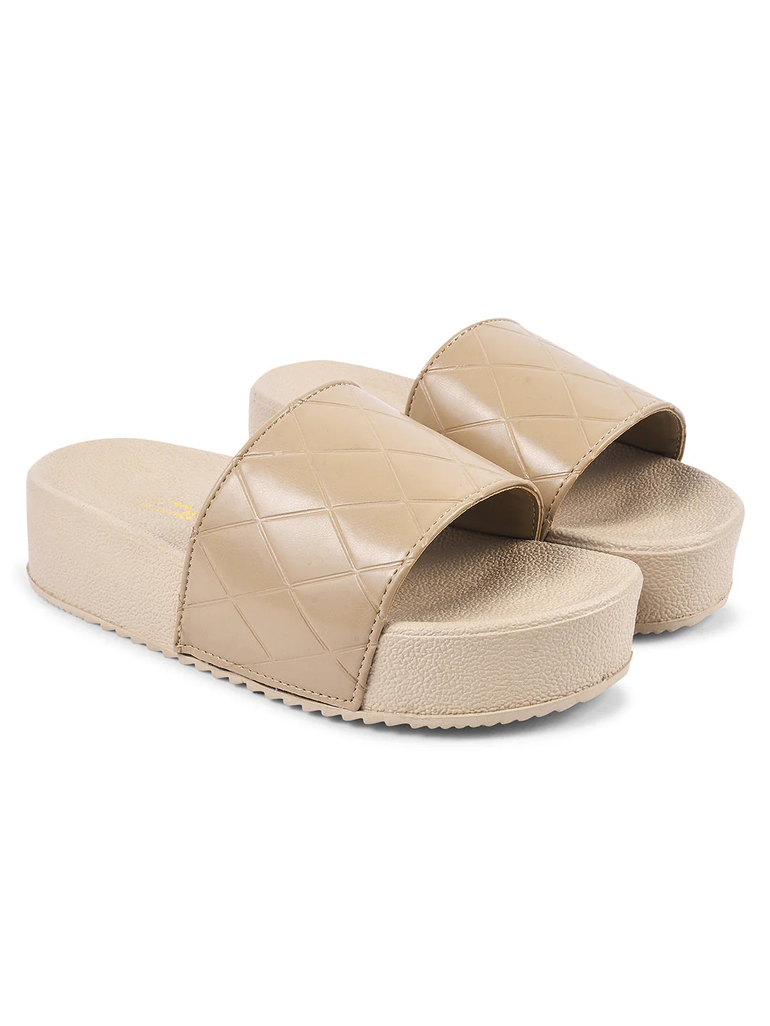 Jm Looks Quilted Strap Platform Slides - Image 5