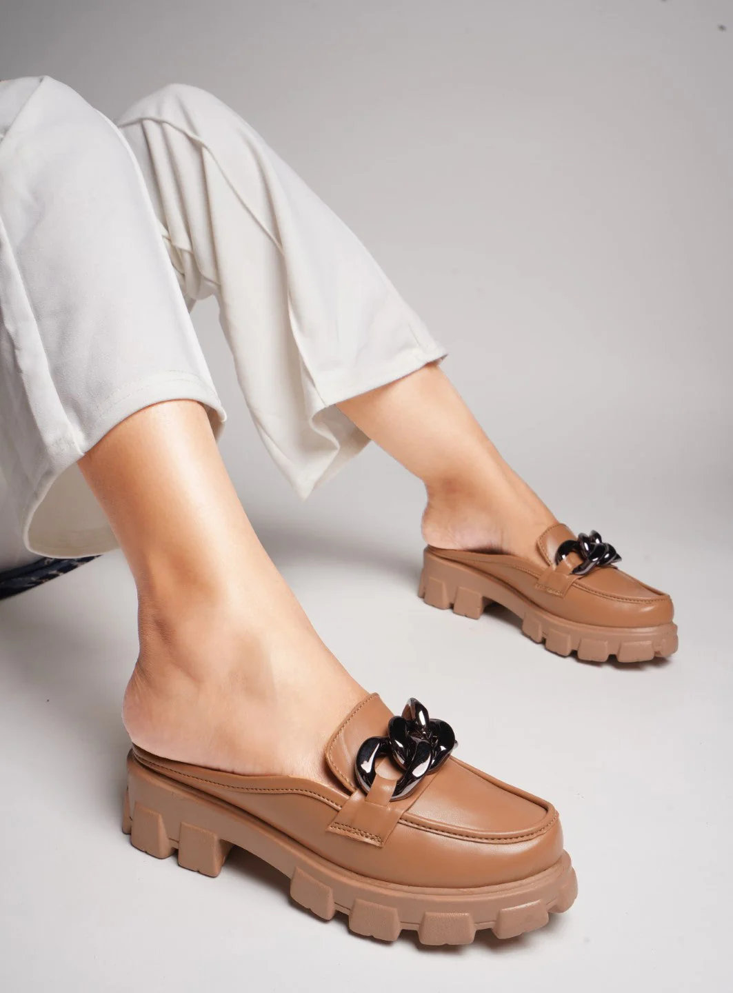 Radiant Sapphire Chain Half Loafer - Image 10