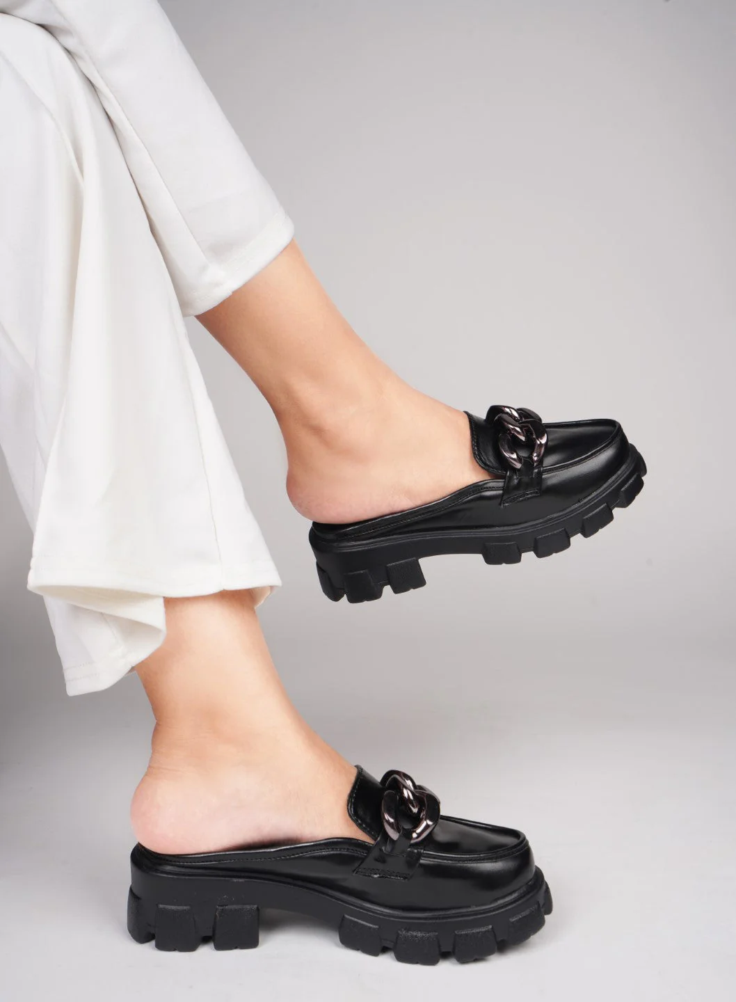 Radiant Sapphire Chain Half Loafer - Image 2
