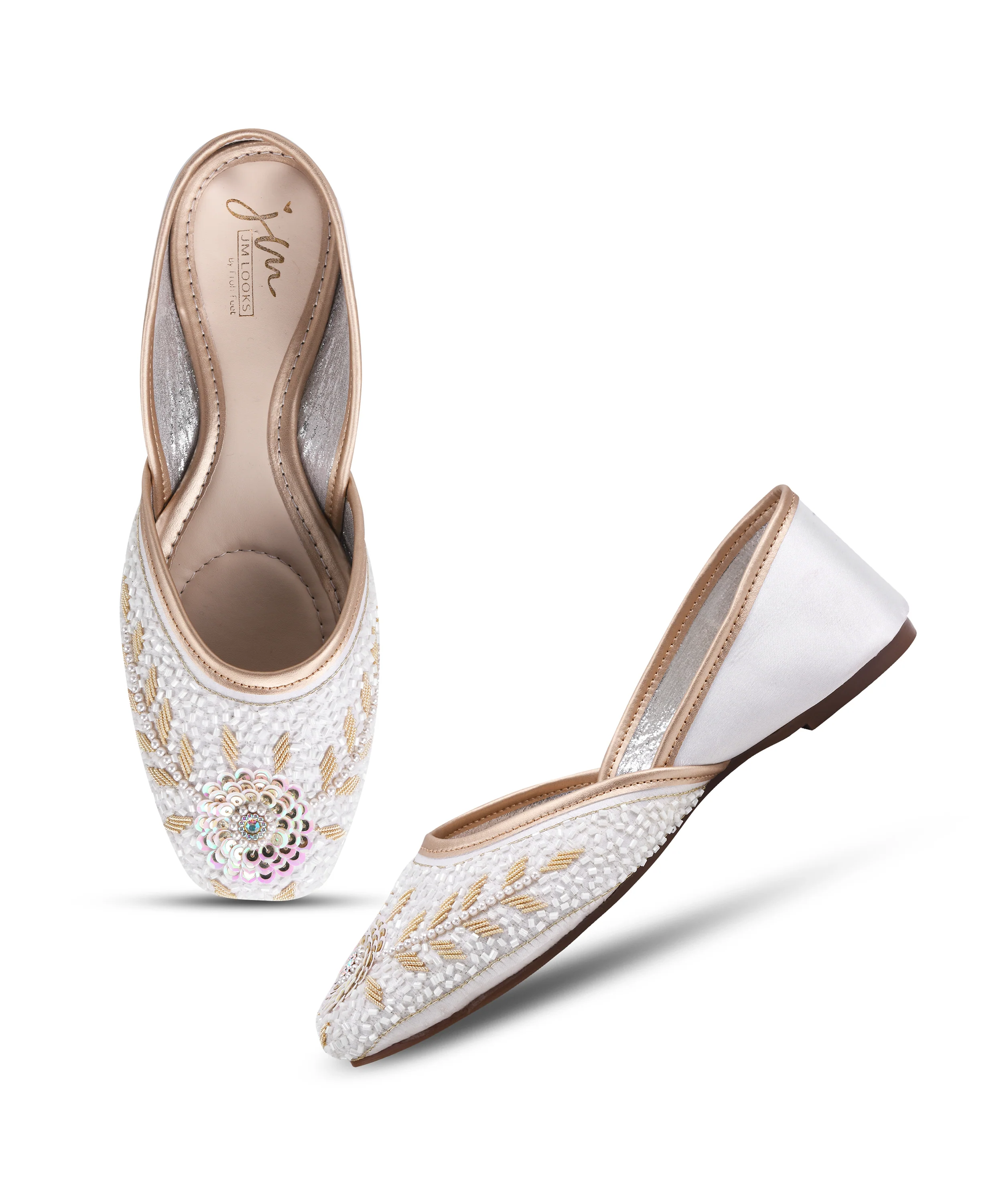 Regal Handcrafted Embroidered Juttis - Image 11