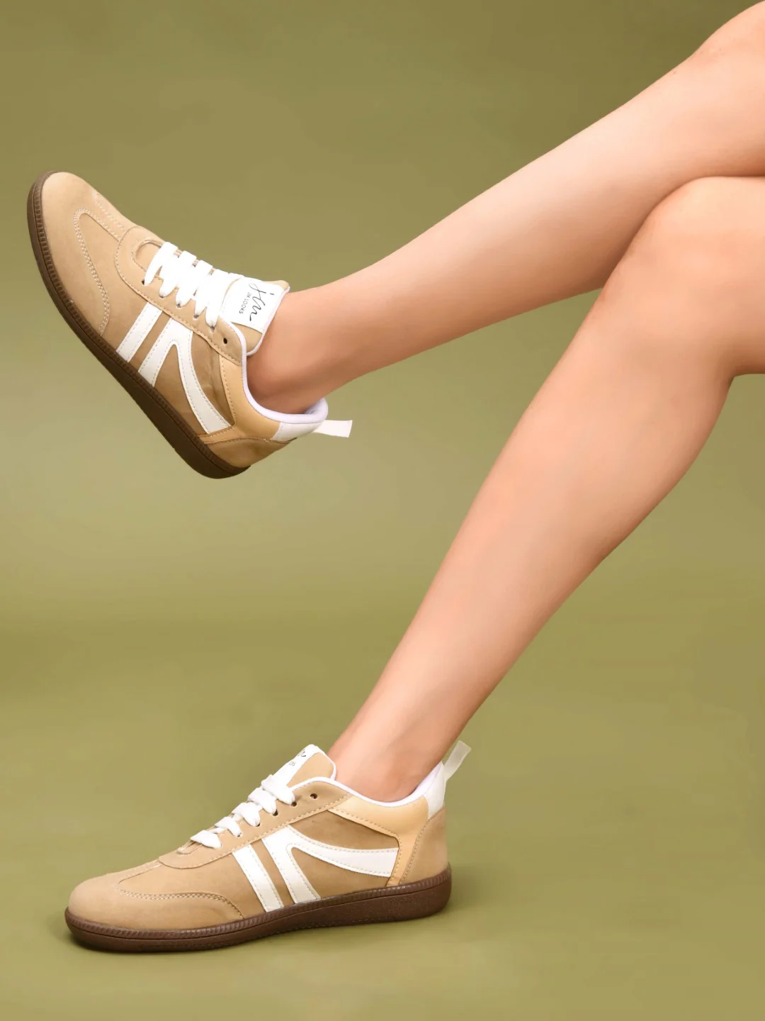 Retro Stripe Suede Sneakers - Image 2