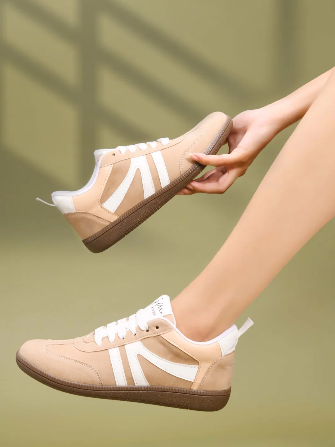 Retro Stripe Suede Sneakers - Image 3