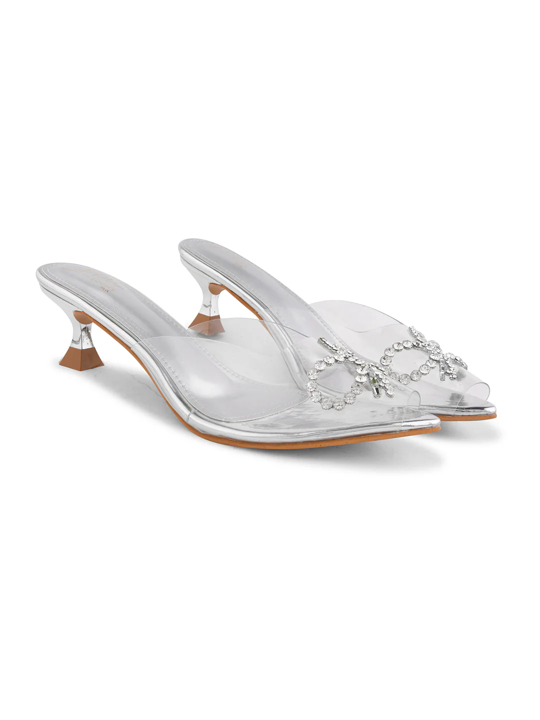 Jm Looks Women's Embellished Clear Strap Heels - Image 12