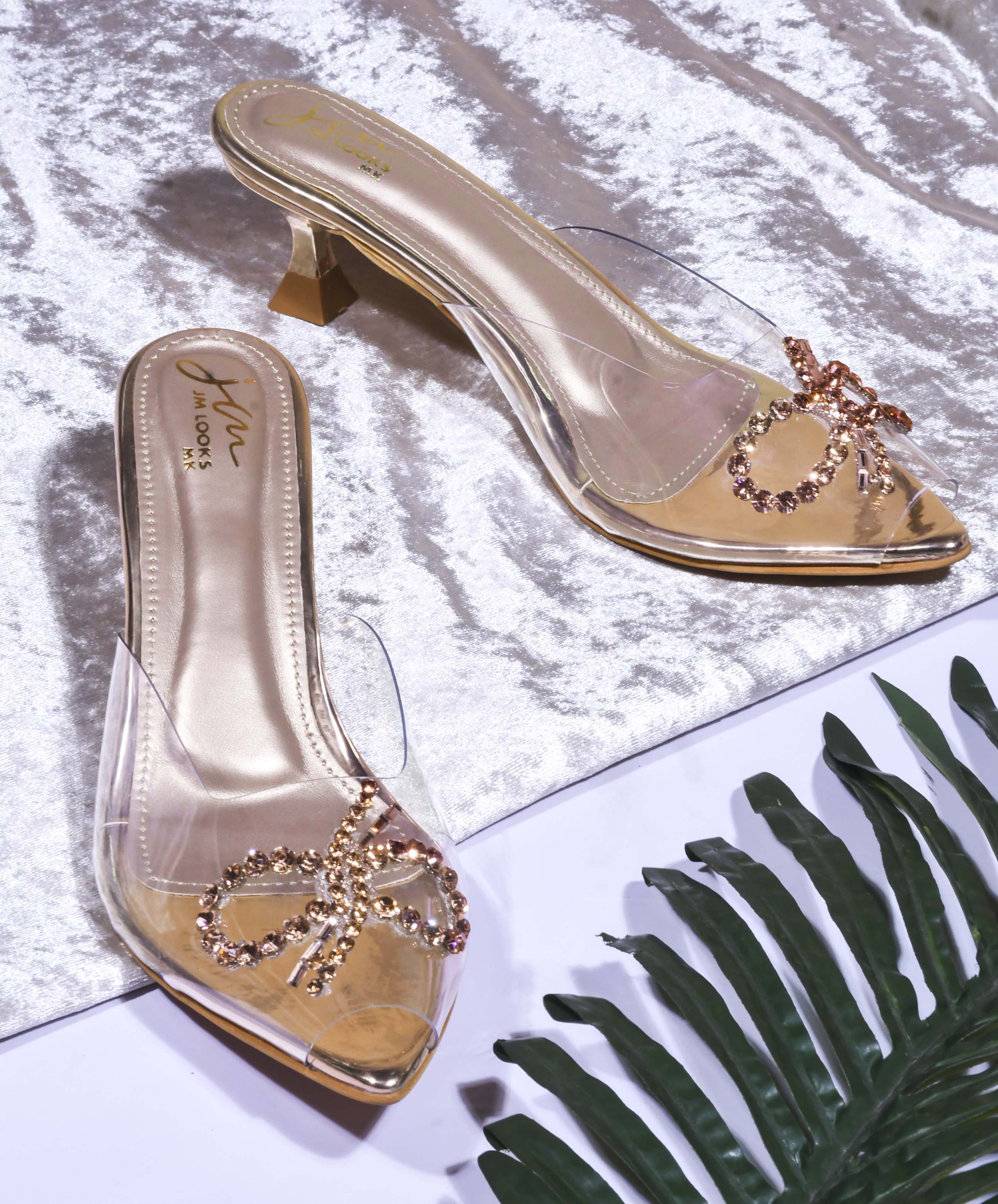 Jm Looks Women's Embellished Clear Strap Heels - Image 14