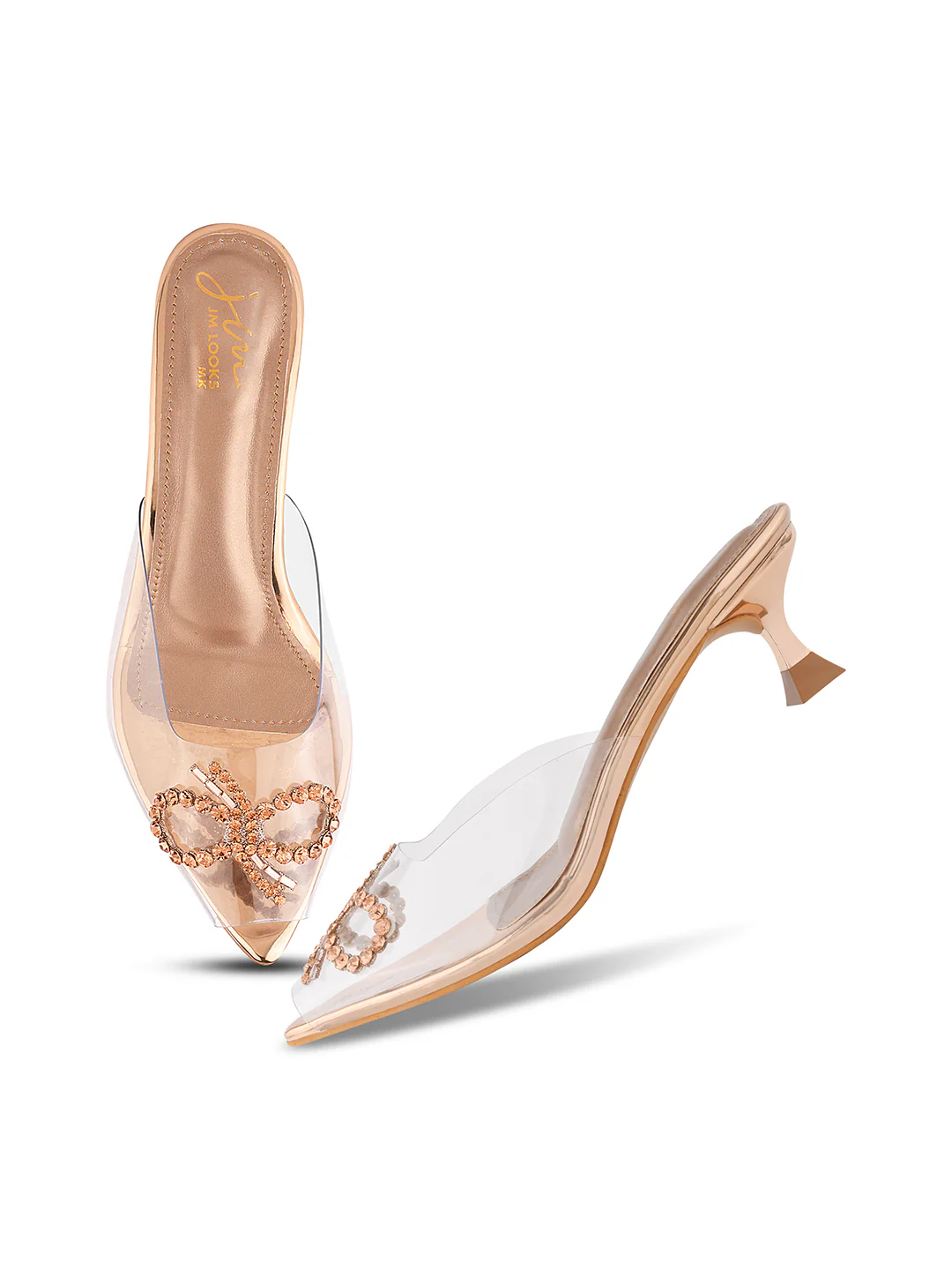 Jm Looks Women's Embellished Clear Strap Heels - Image 17