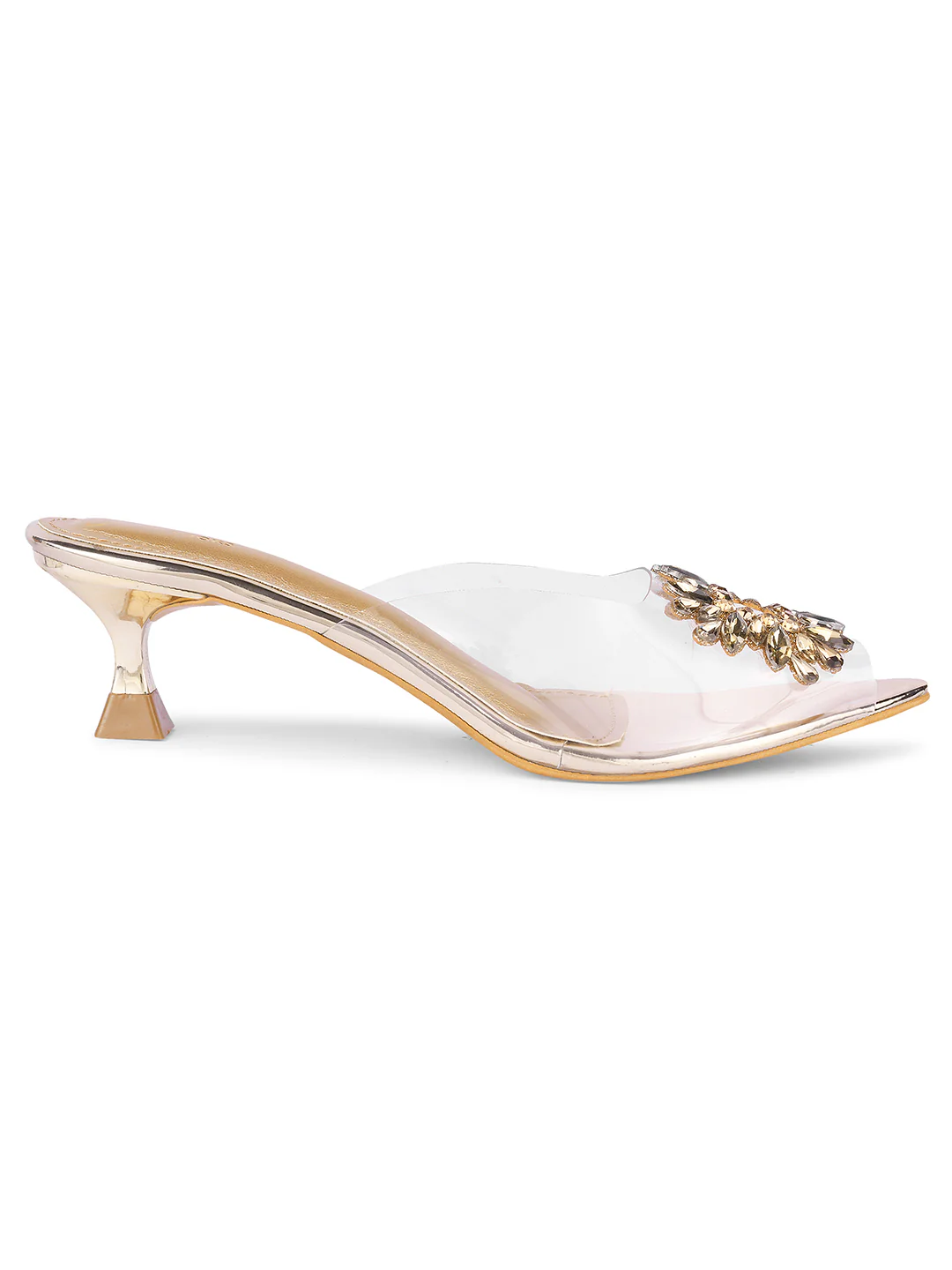 Rhinestone Transparent Low Heels - Image 11