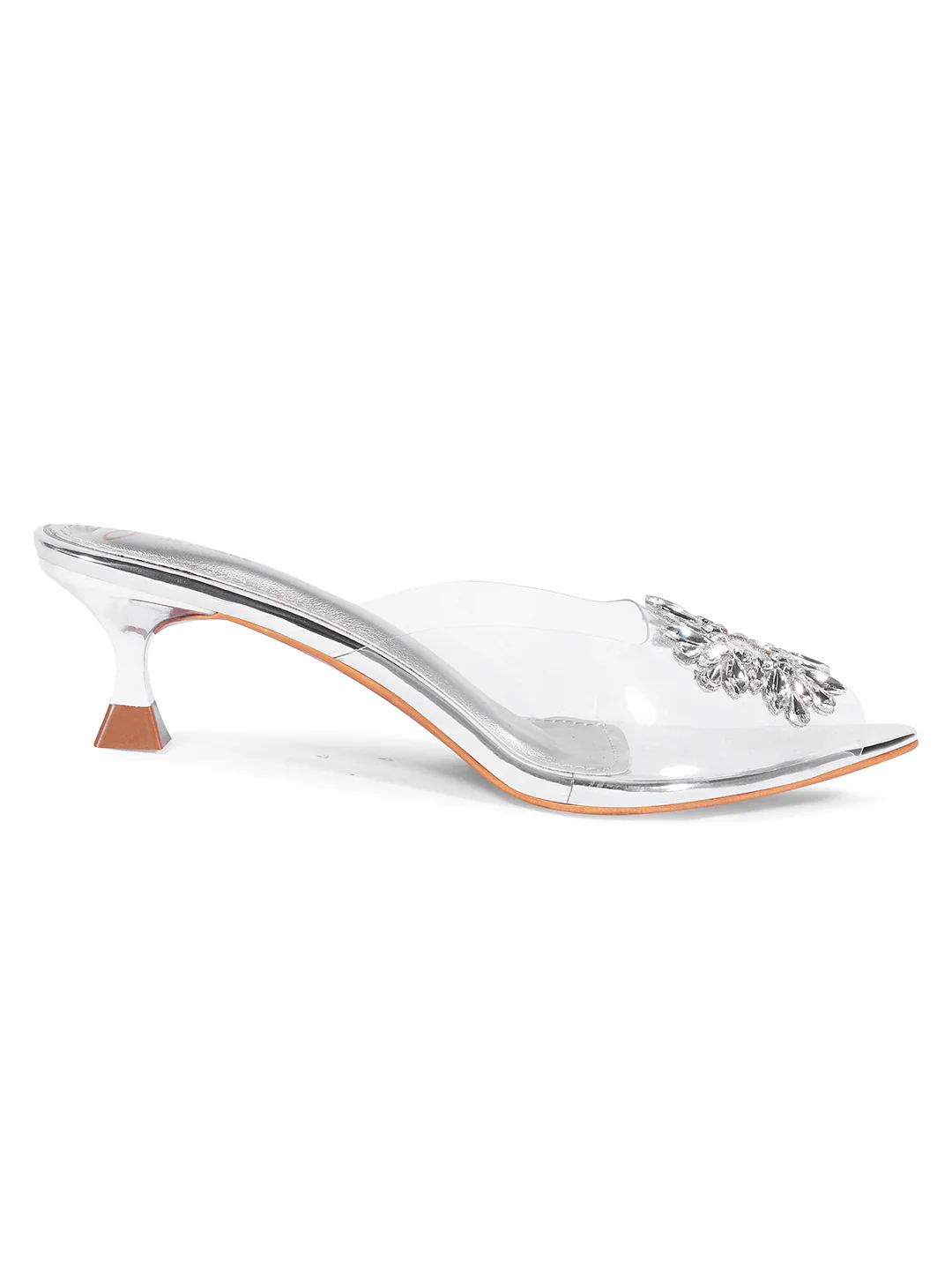 Rhinestone Transparent Low Heels - Image 17