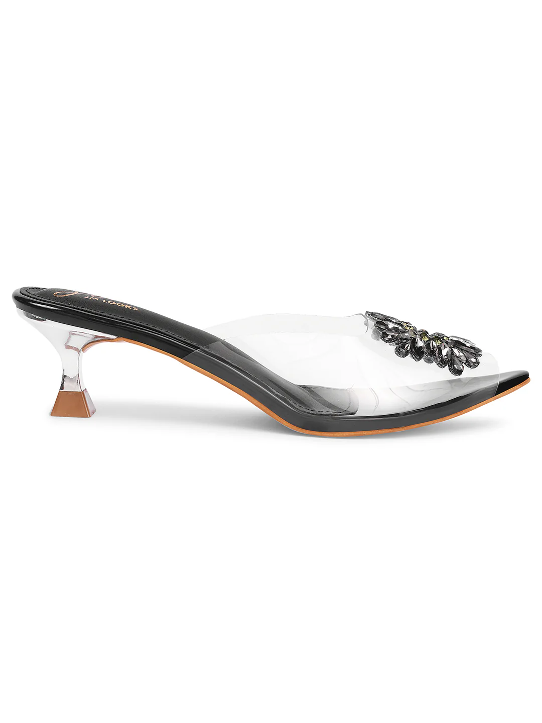 Rhinestone Transparent Low Heels - Image 5