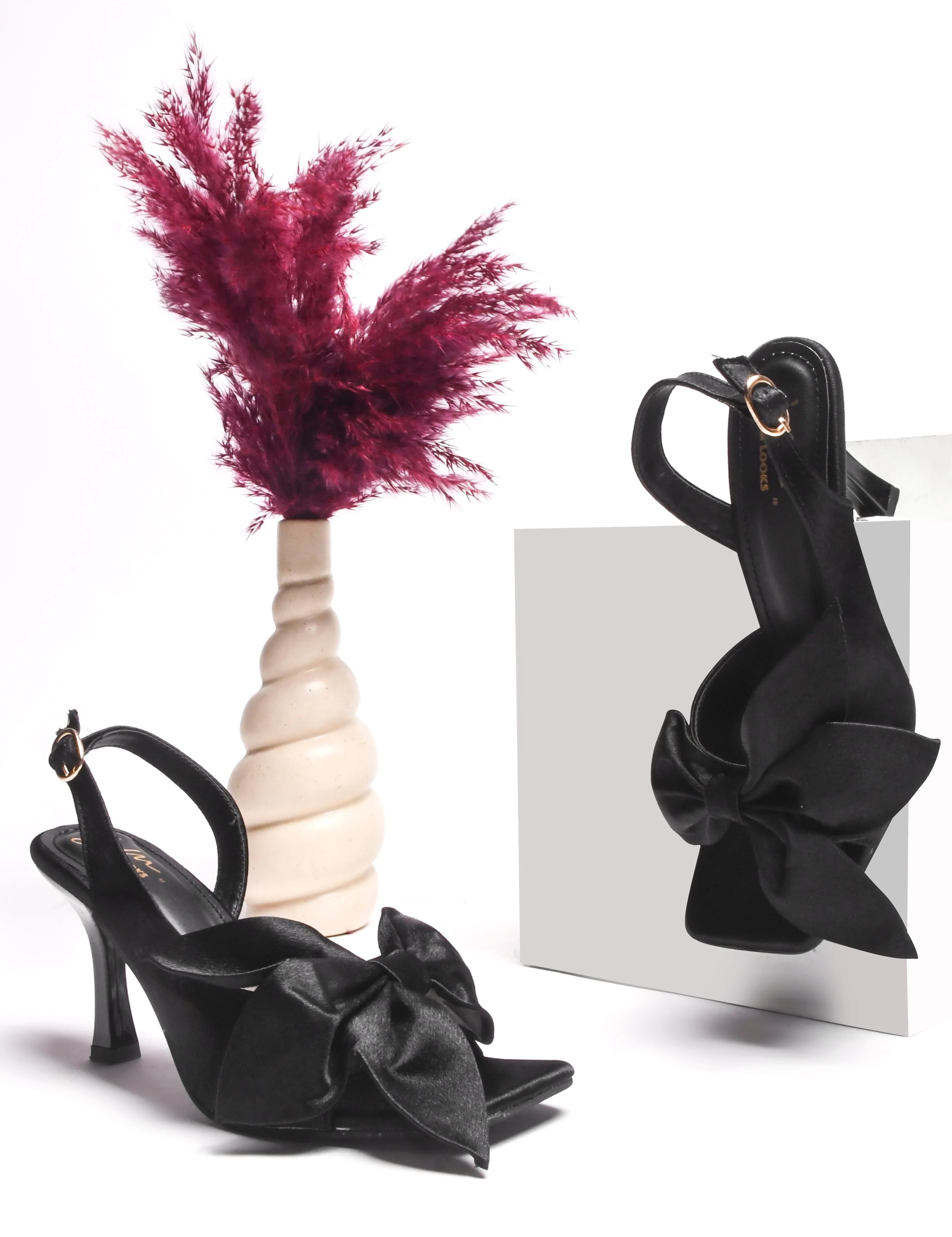 Jm Looks Women's Bow Detail Ankle Strap Heels - Image 2