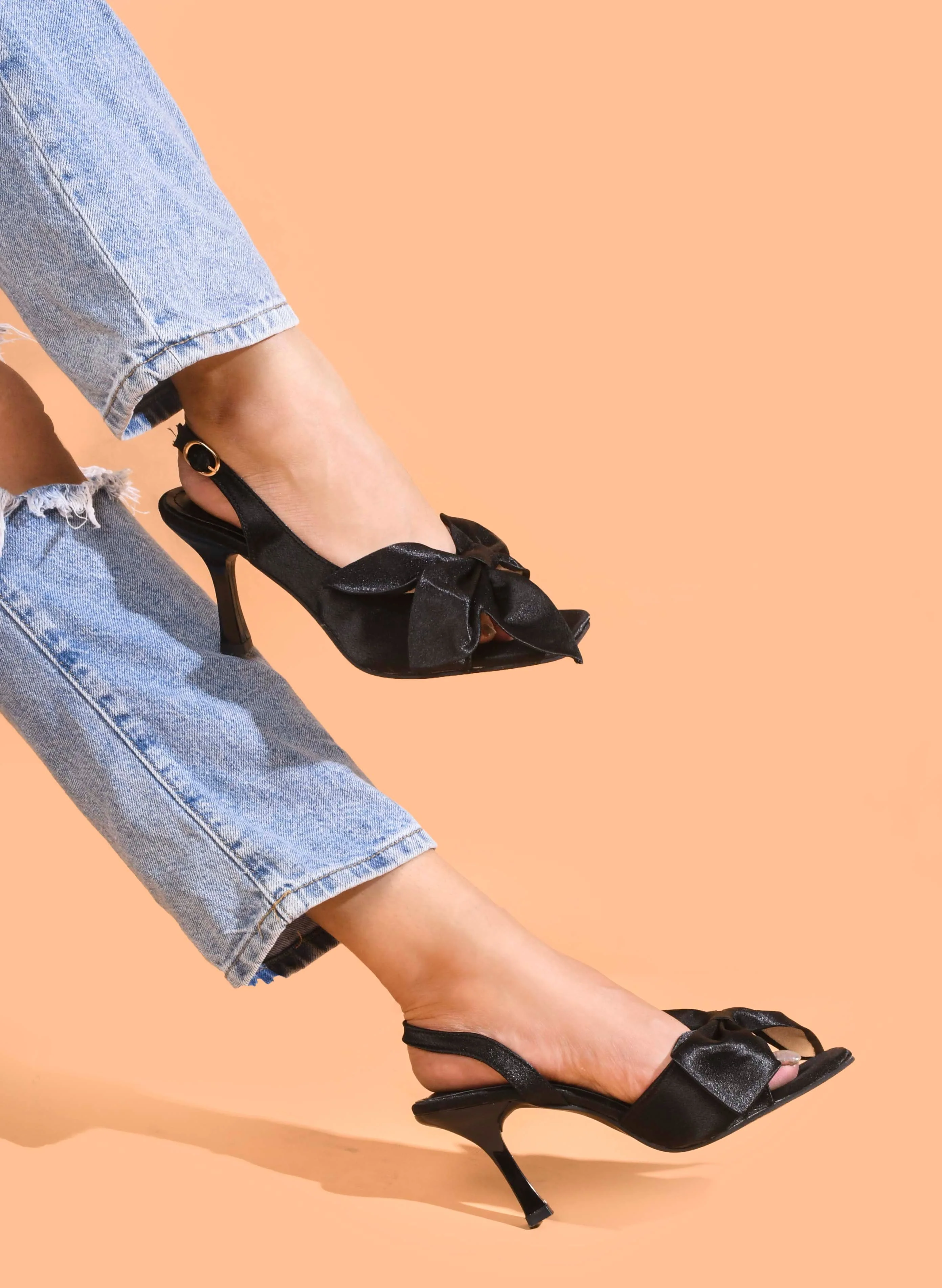 Jm Looks Women's Bow Detail Ankle Strap Heels - Image 5