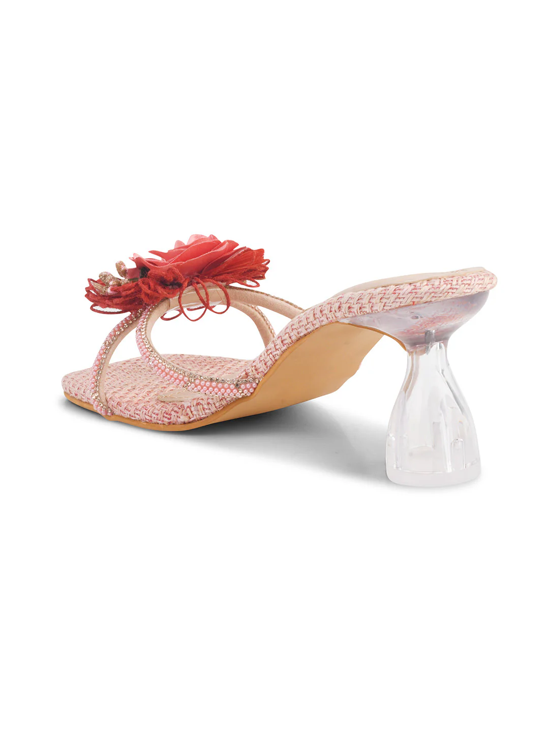 Jm Looks Floral Embellished Square Toe Heels - Image 18