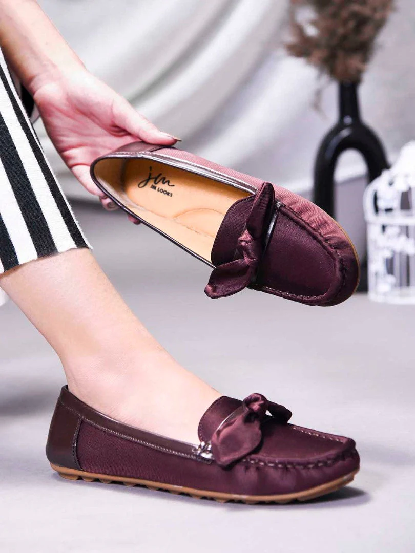 JM Looks Women's Bow Detail Driving Loafers - Image 9