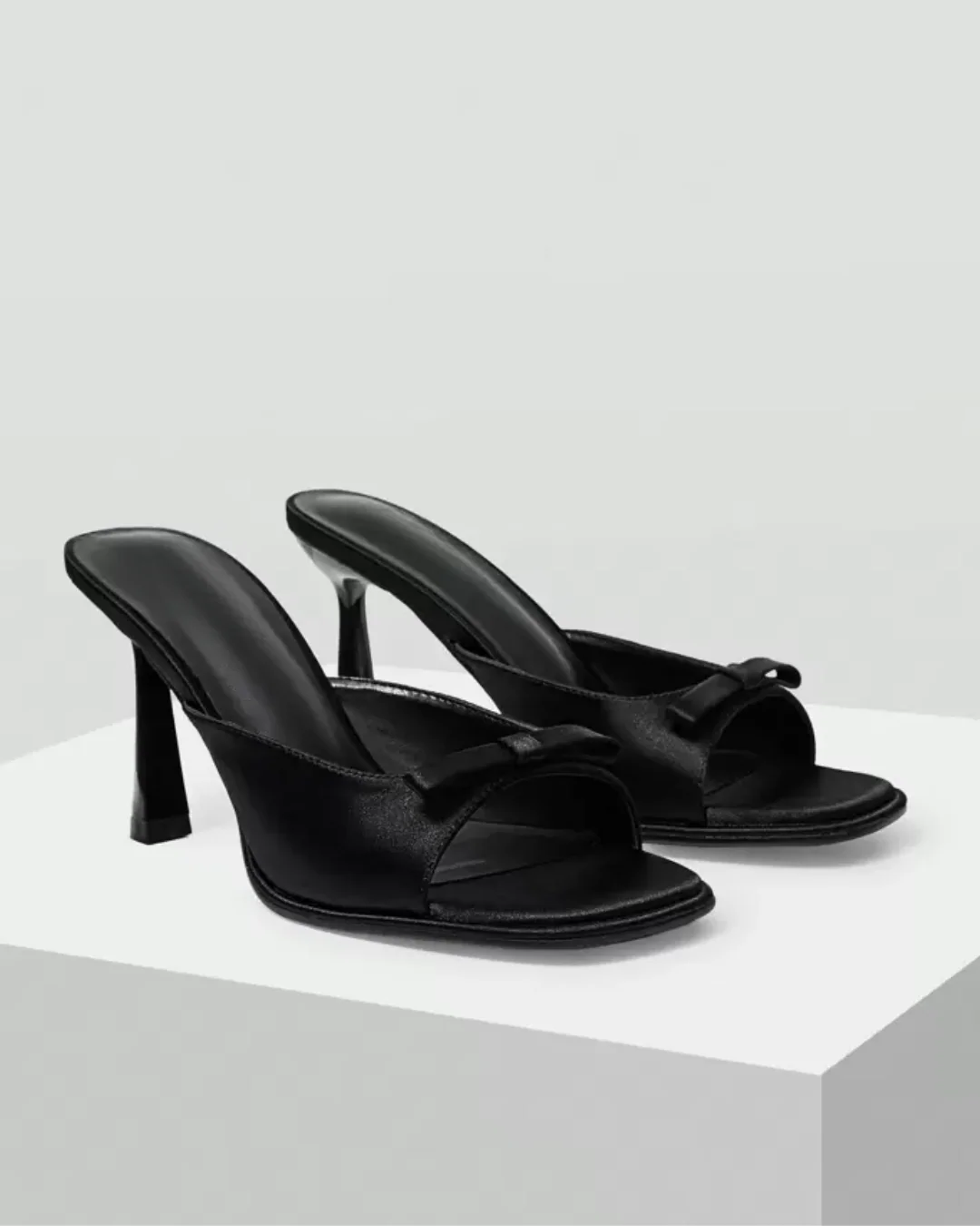 JM Looks Bow Detail Heeled Mules - Image 14