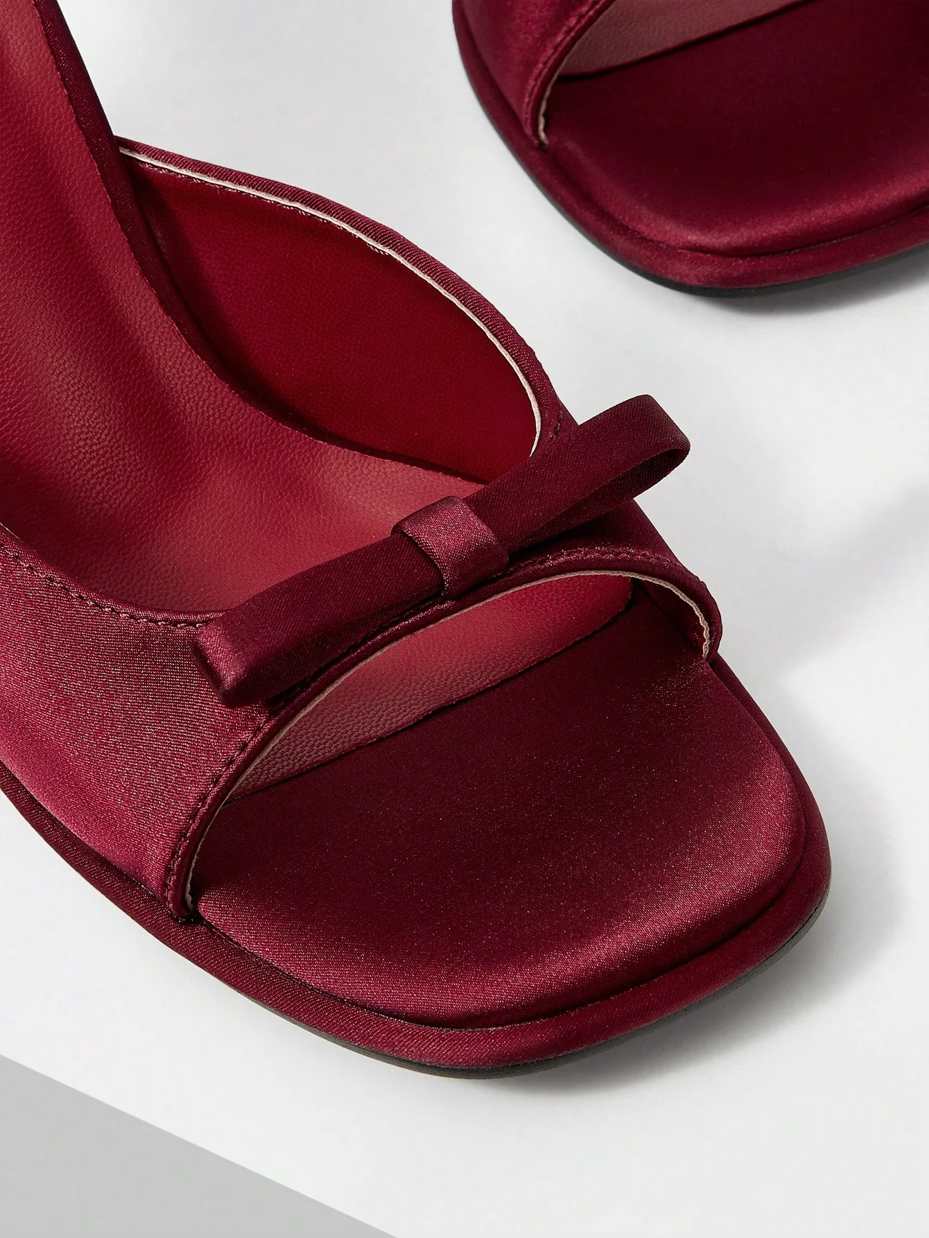JM Looks Bow Detail Heeled Mules - Image 18
