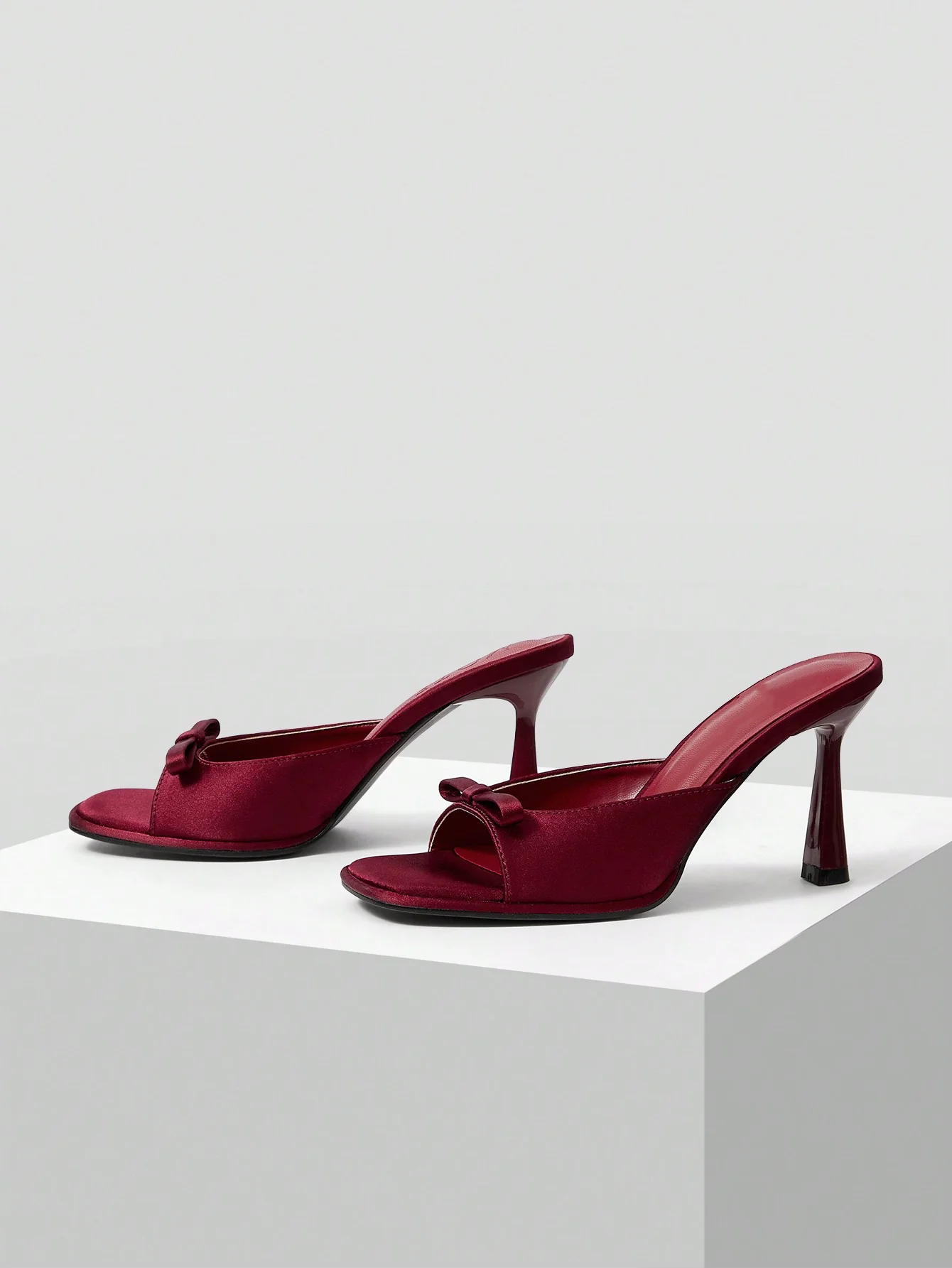 JM Looks Bow Detail Heeled Mules - Image 20