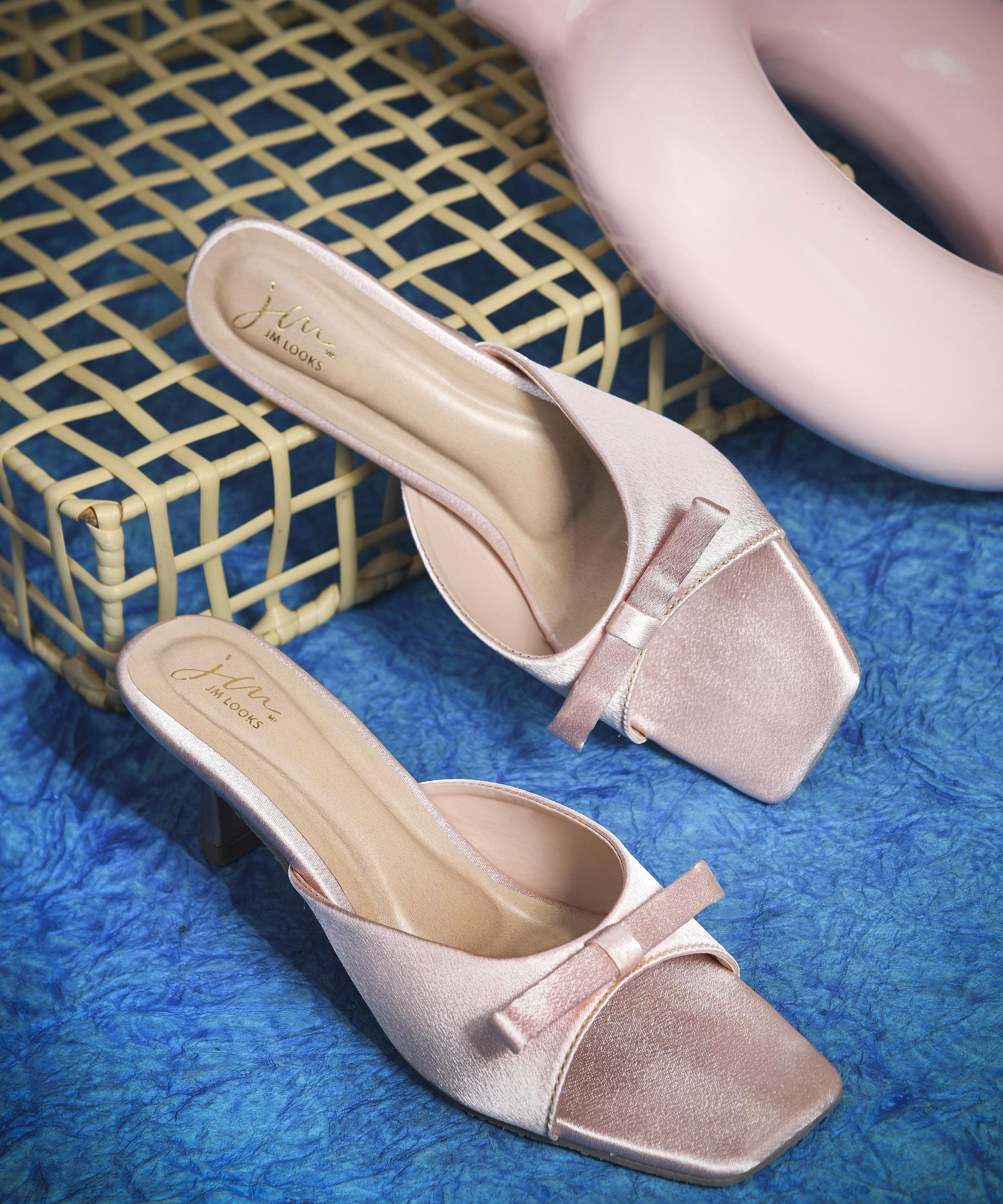 Satin Square-Toe Bow Mules - Image 9