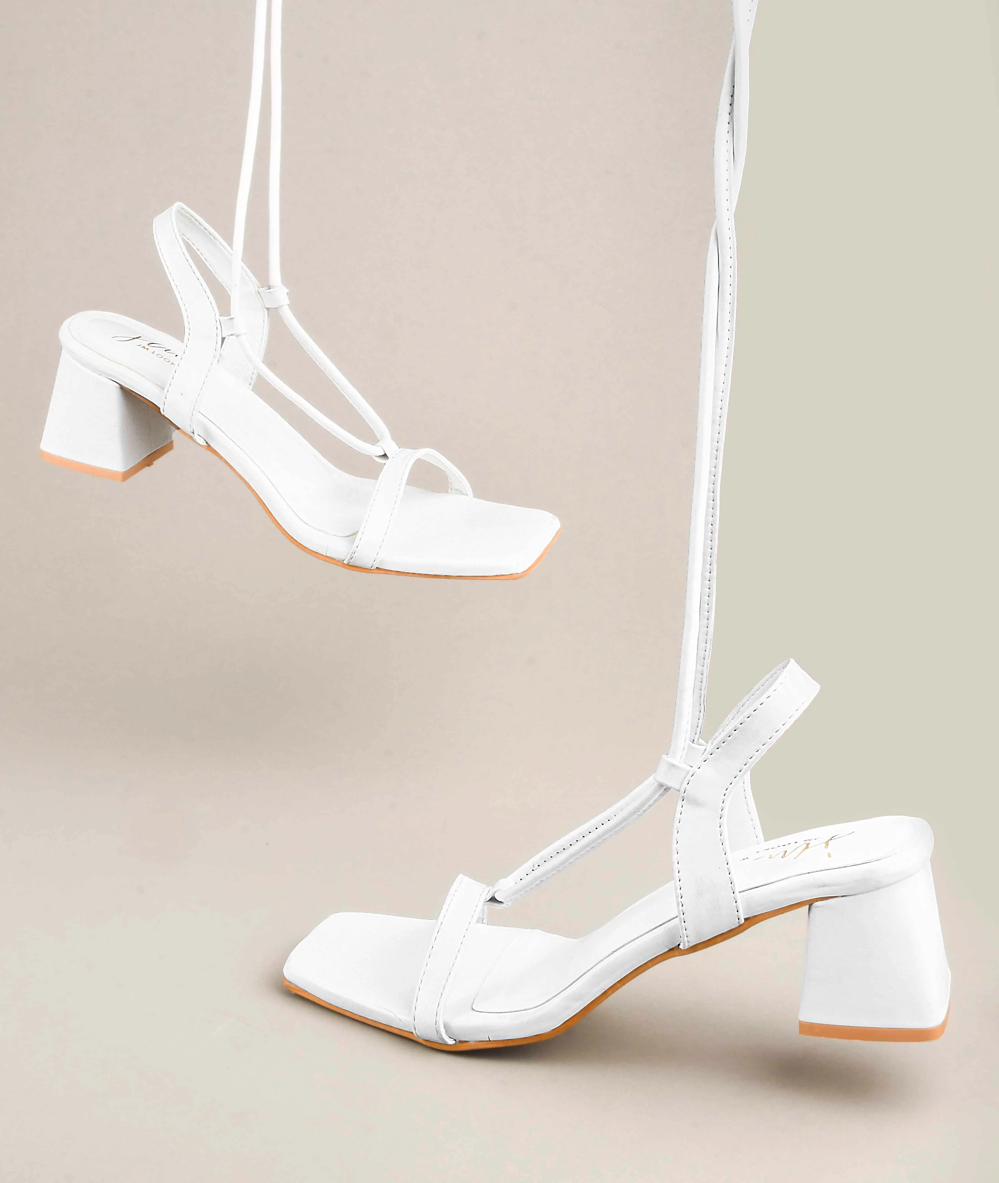 Jm Looks Lace-Up Block Heel Sandals - Image 13