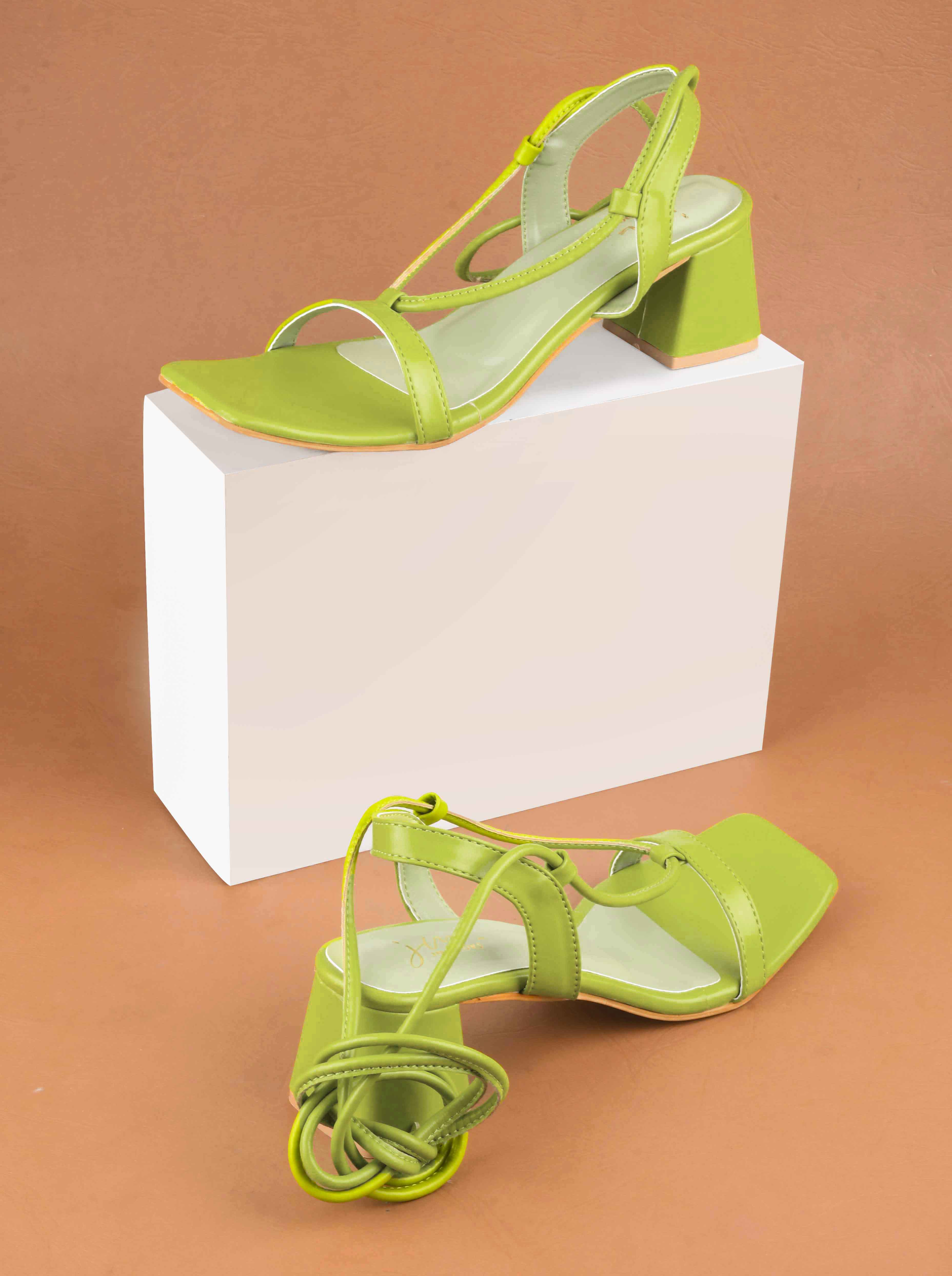 Jm Looks Lace-Up Block Heel Sandals - Image 7