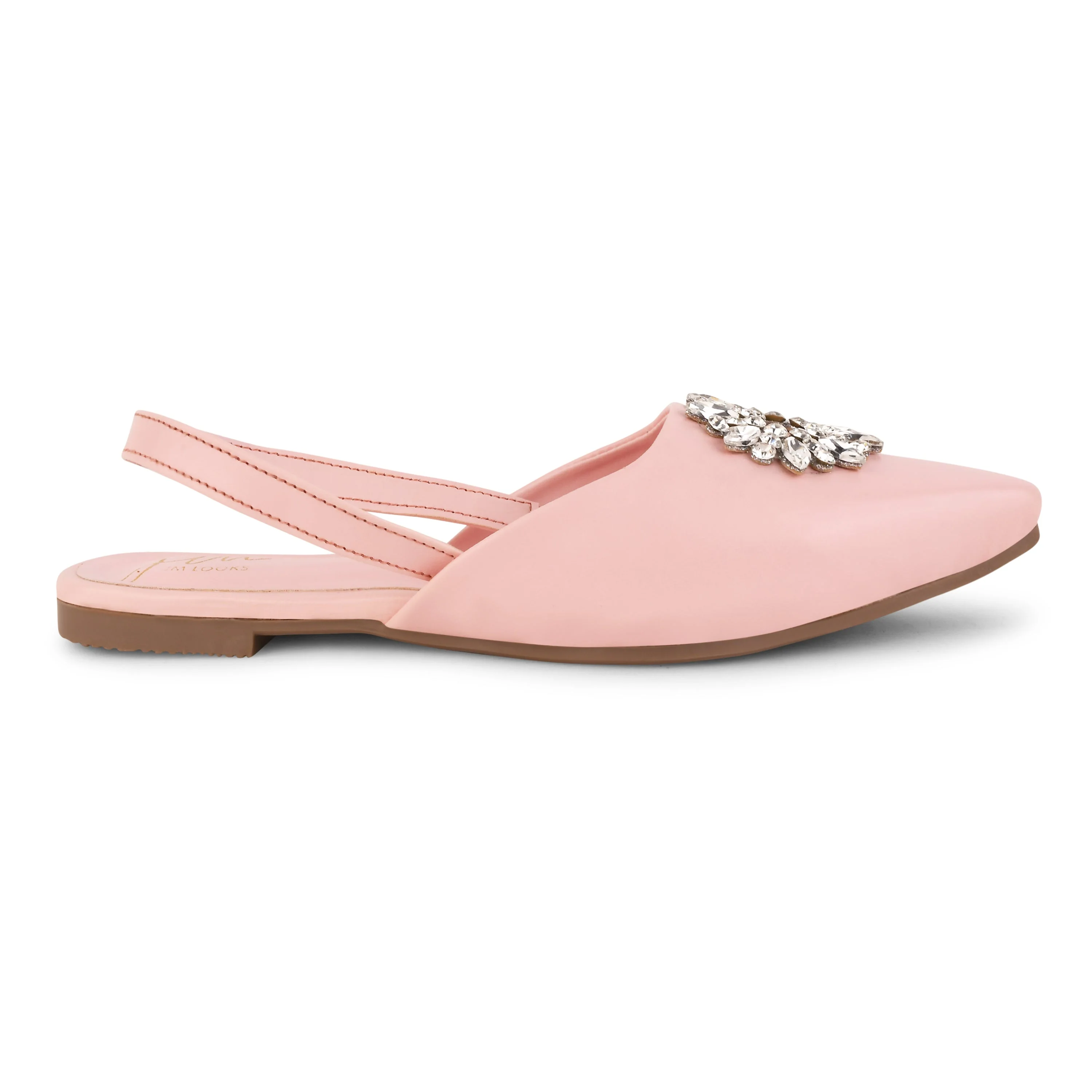 Slingback Bellie Flat Sandal With Rhinestones - Image 10