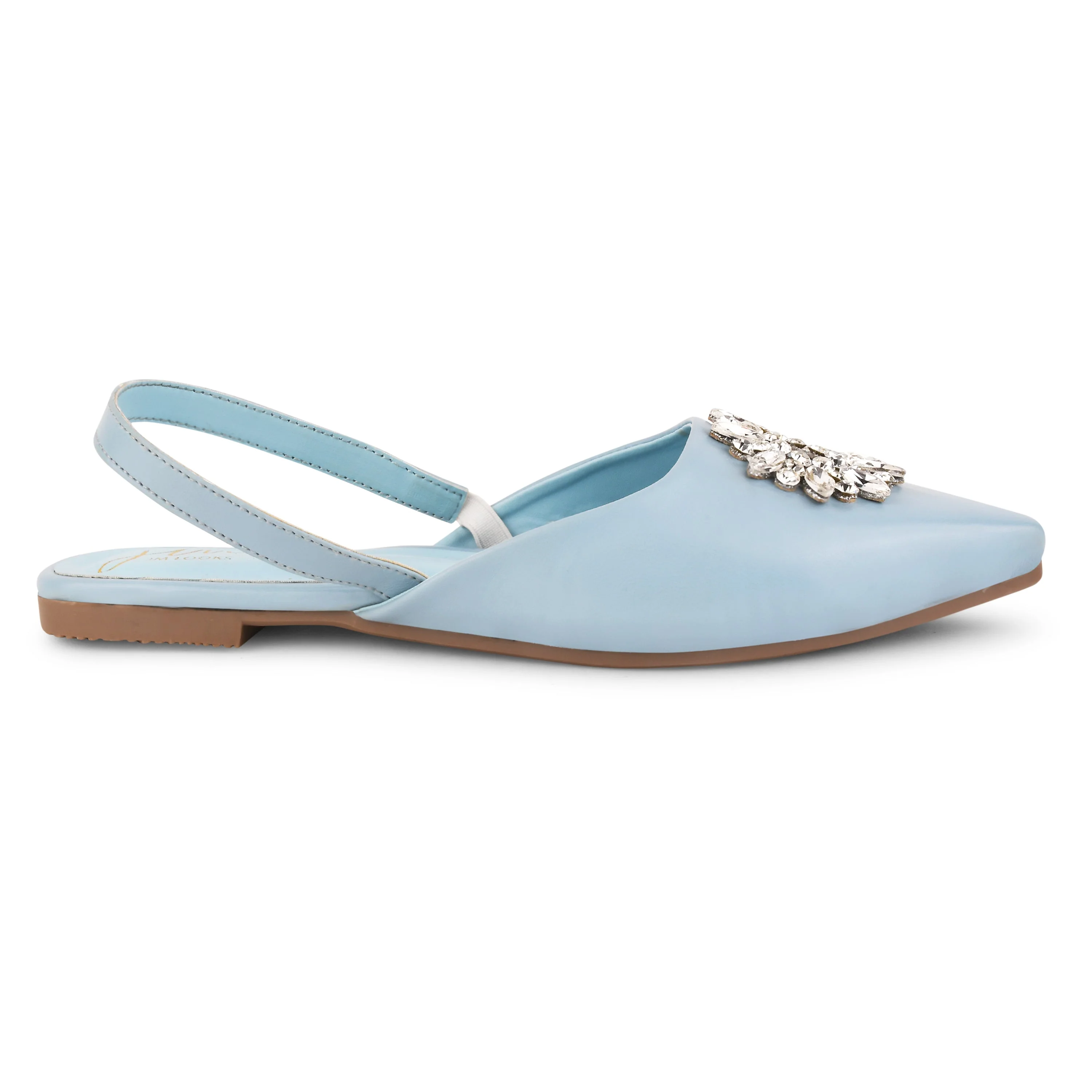 Slingback Bellie Flat Sandal With Rhinestones - Image 16