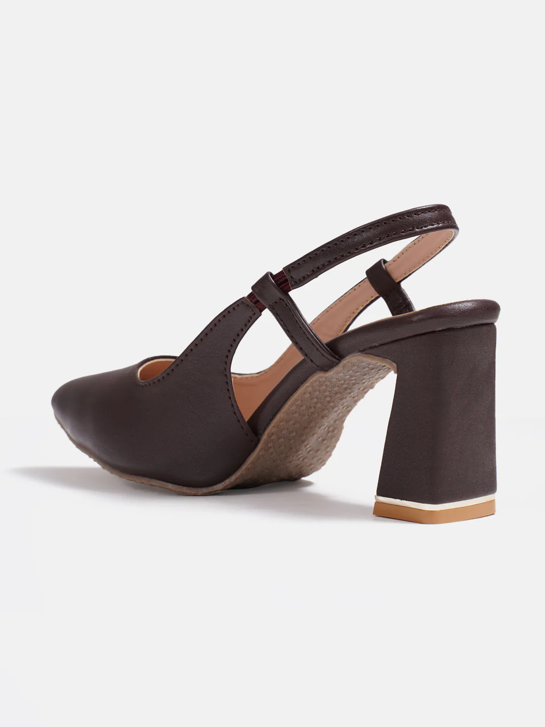 Slingback Block Heel Pumps with Pointed Toe - Image 12