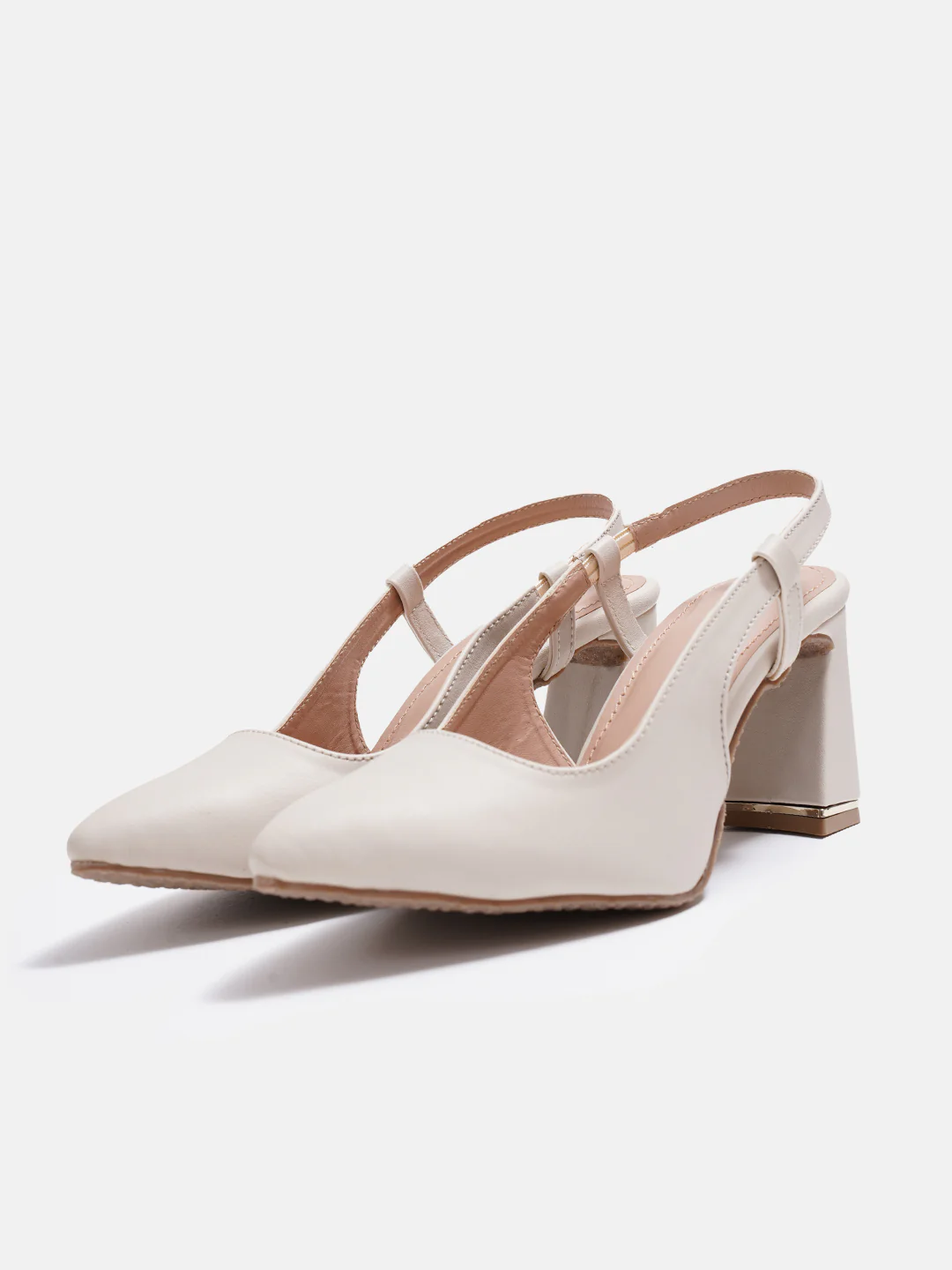 Slingback Block Heel Pumps with Pointed Toe - Image 17