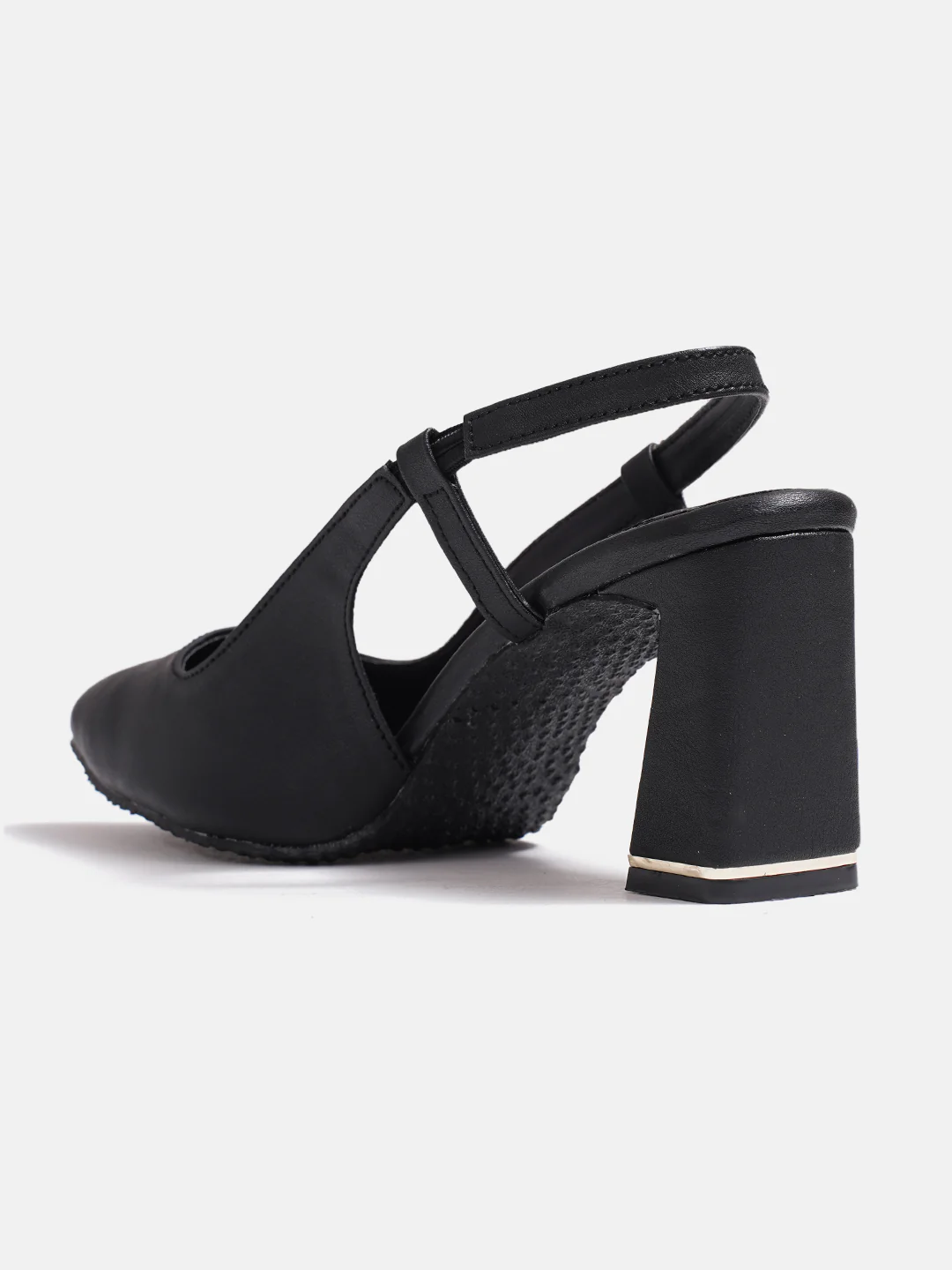 Slingback Block Heel Pumps with Pointed Toe - Image 6