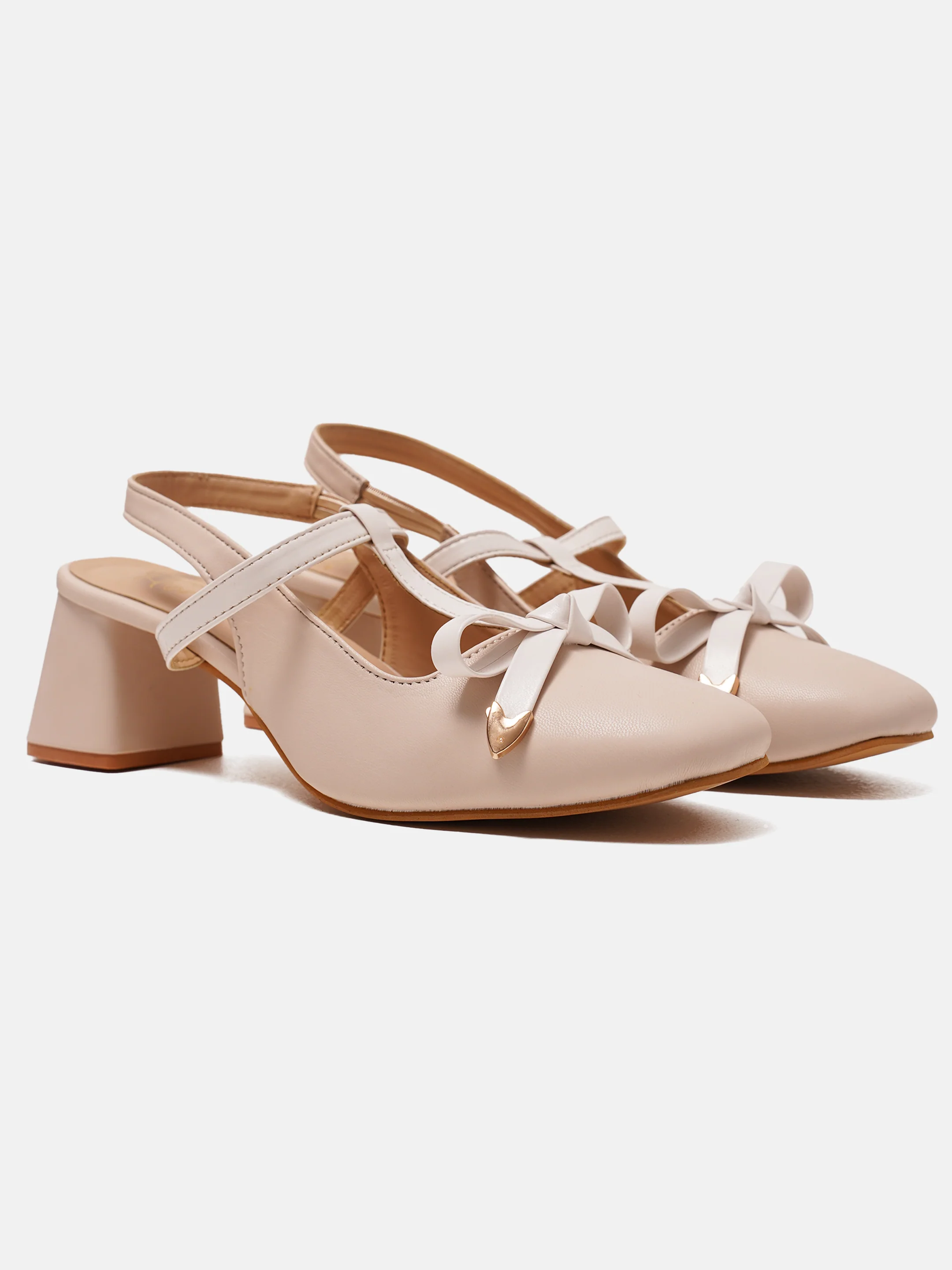 Slingback Block Heels with Bow Detailing - Image 14