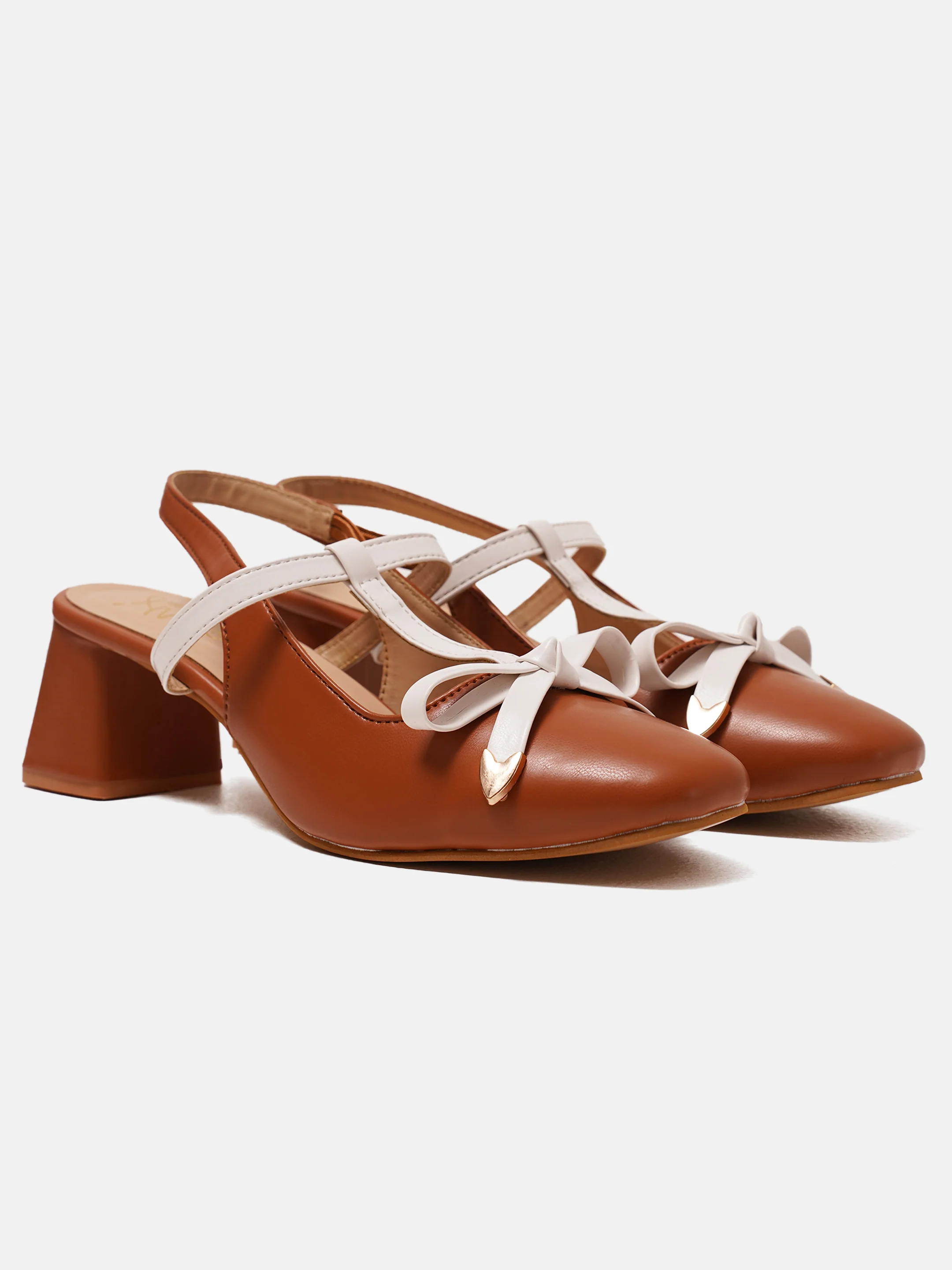 Slingback Block Heels with Bow Detailing - Image 16