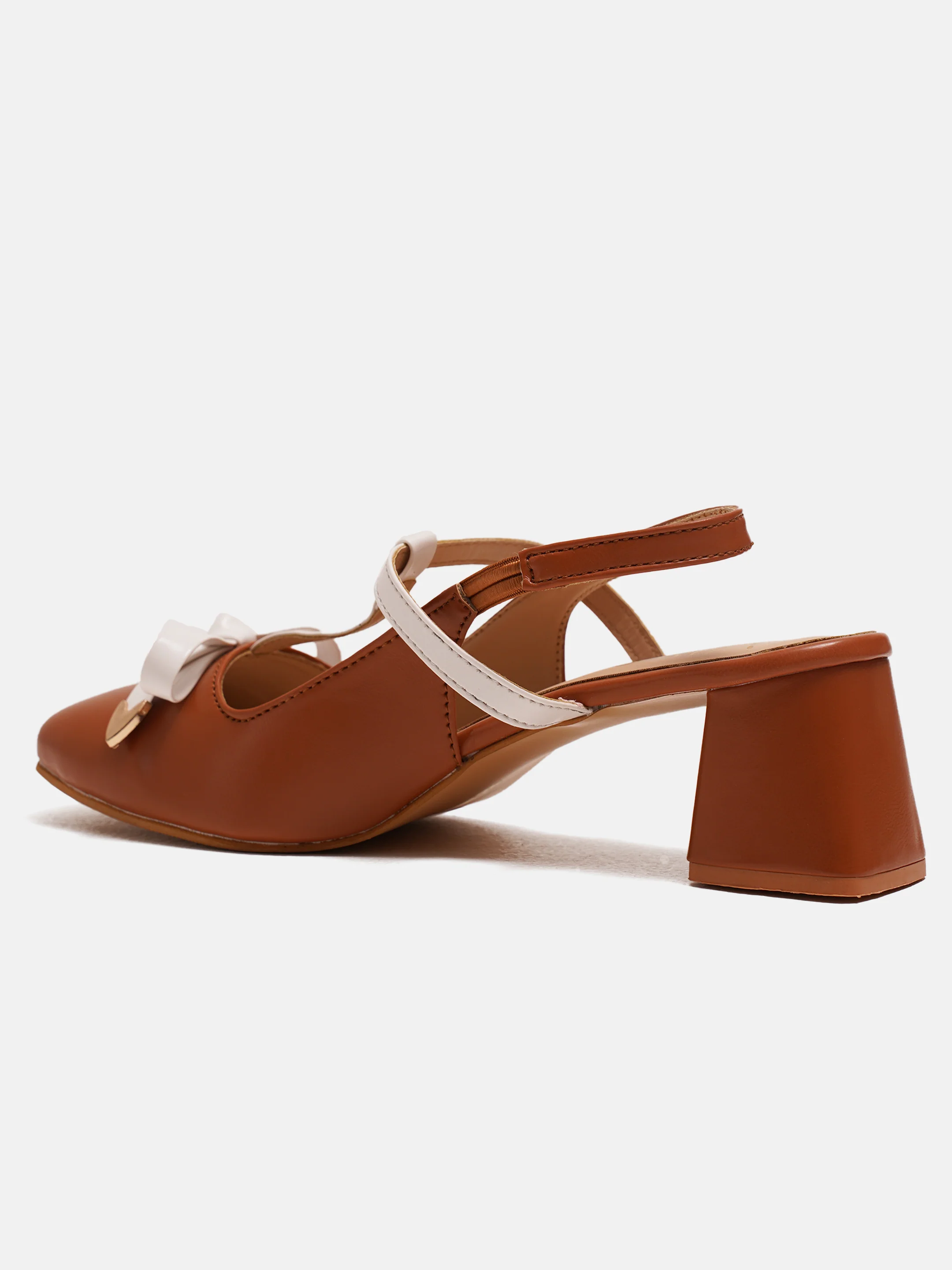 Slingback Block Heels with Bow Detailing - Image 17