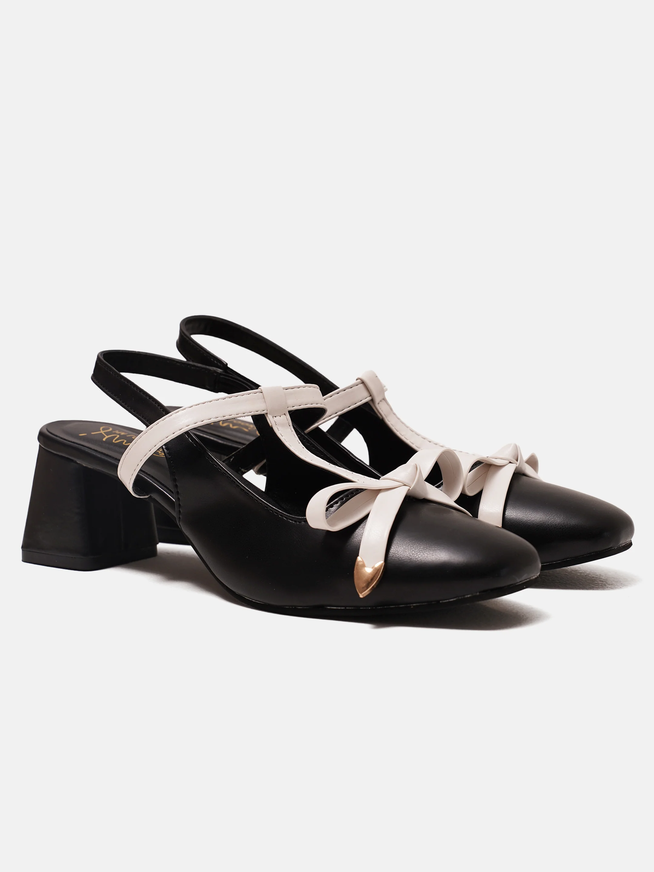 Slingback Block Heels with Bow Detailing - Image 18