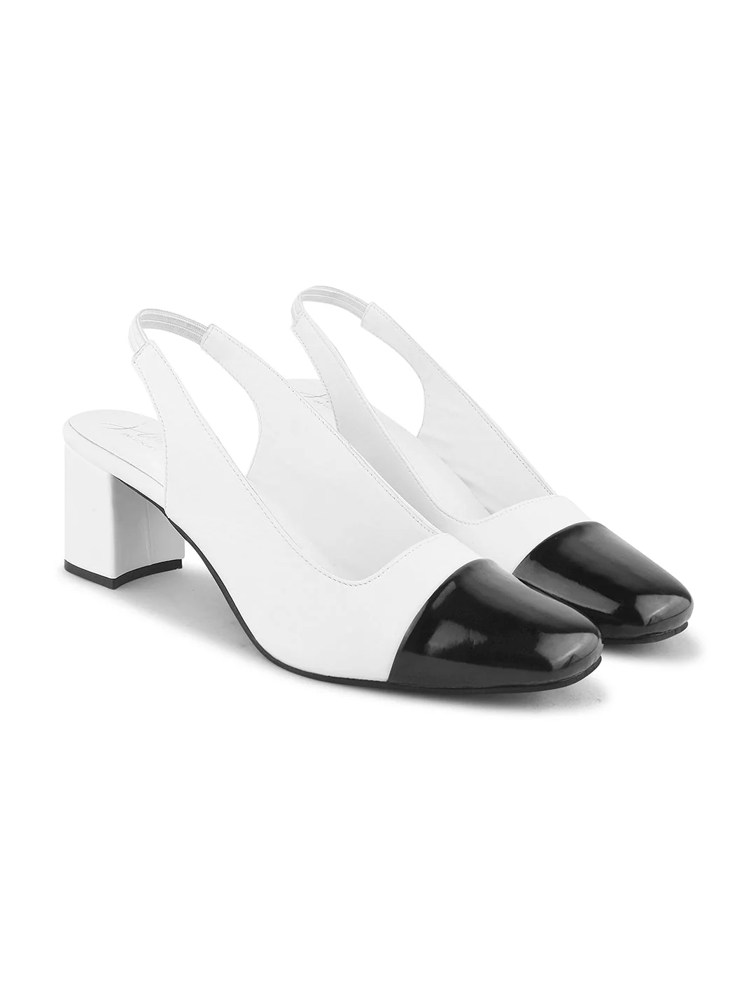 Jm Looks Two-Tone Slingback Block Heels - Image 5