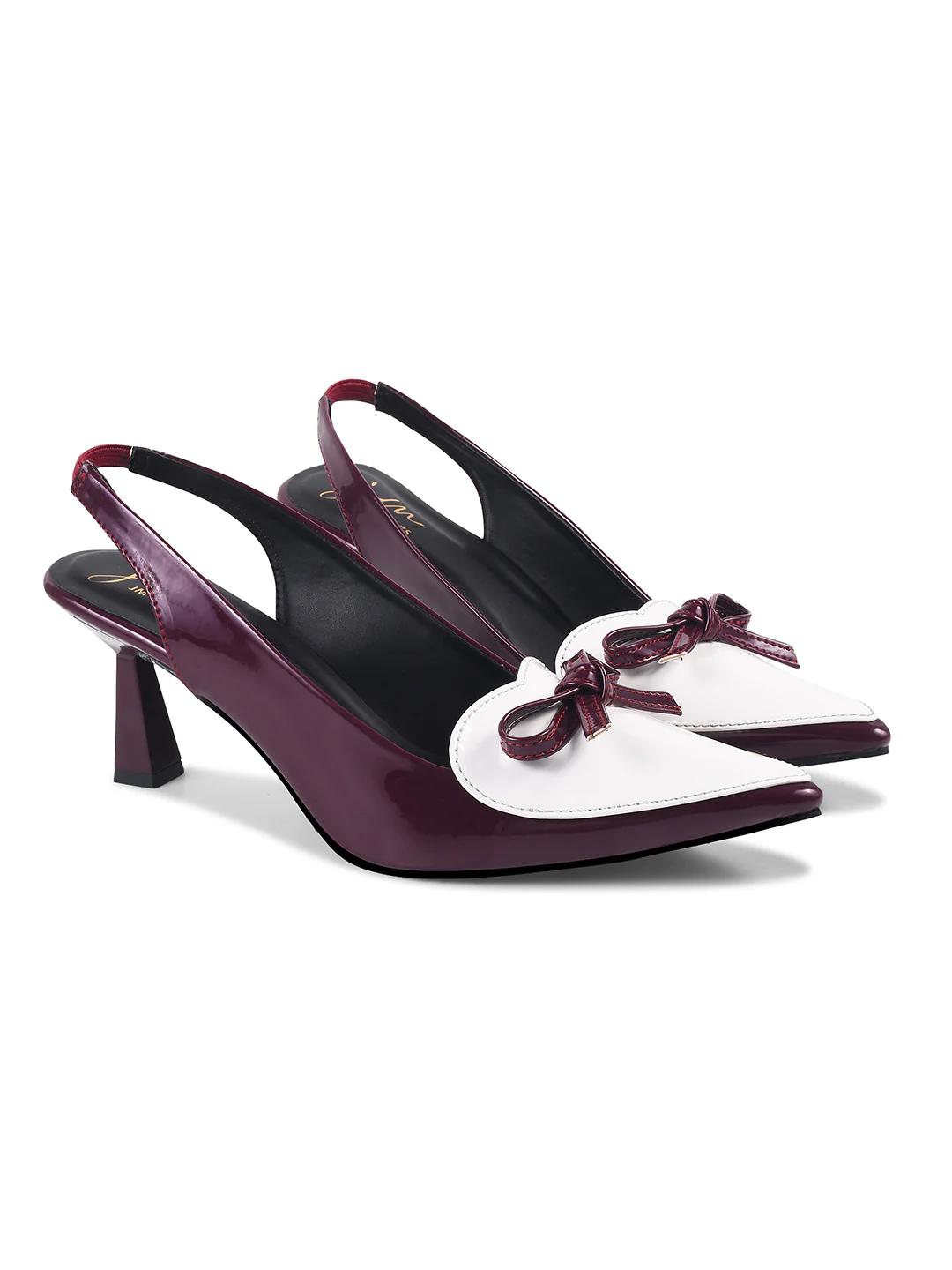 Slingback Kitten Heels with Pointed Toe and Bow - Image 11