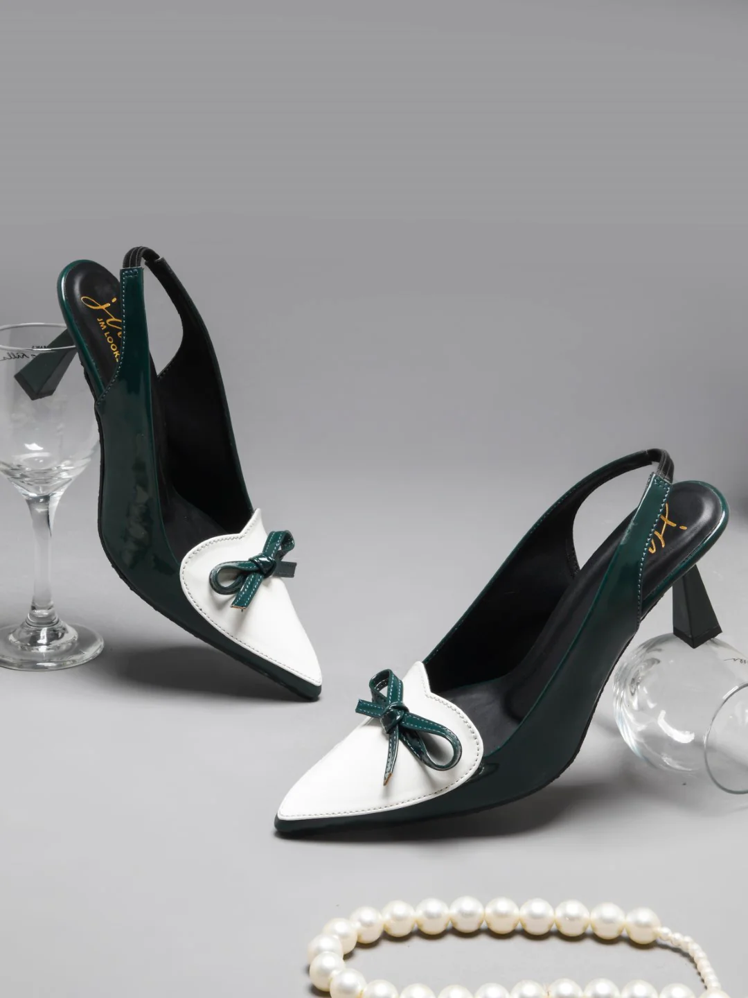 Slingback Kitten Heels with Pointed Toe and Bow - Image 14