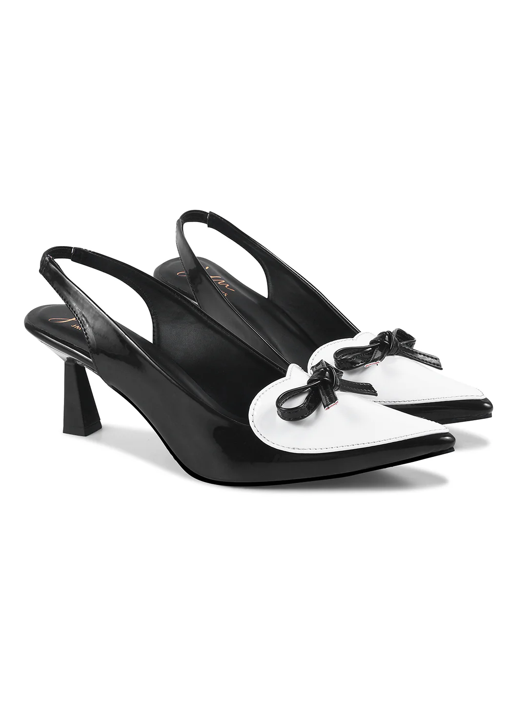 Slingback Kitten Heels with Pointed Toe and Bow - Image 5