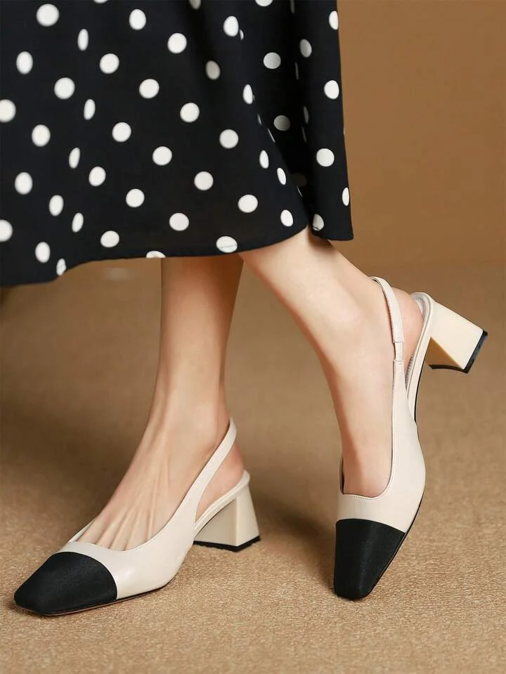 Slingback multi color block heels - Image 10