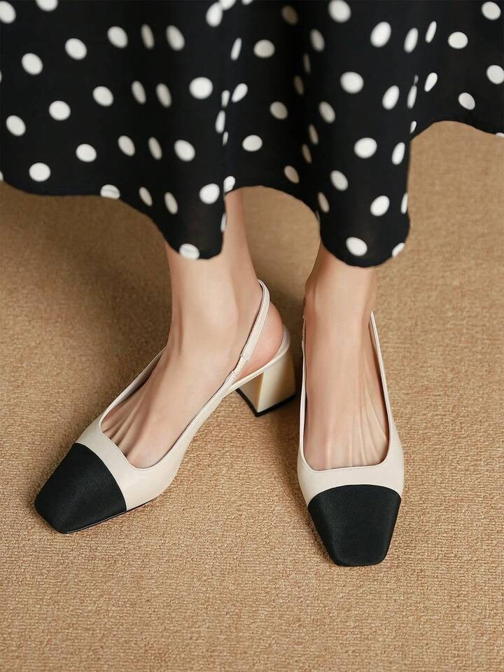 Slingback multi color block heels - Image 11