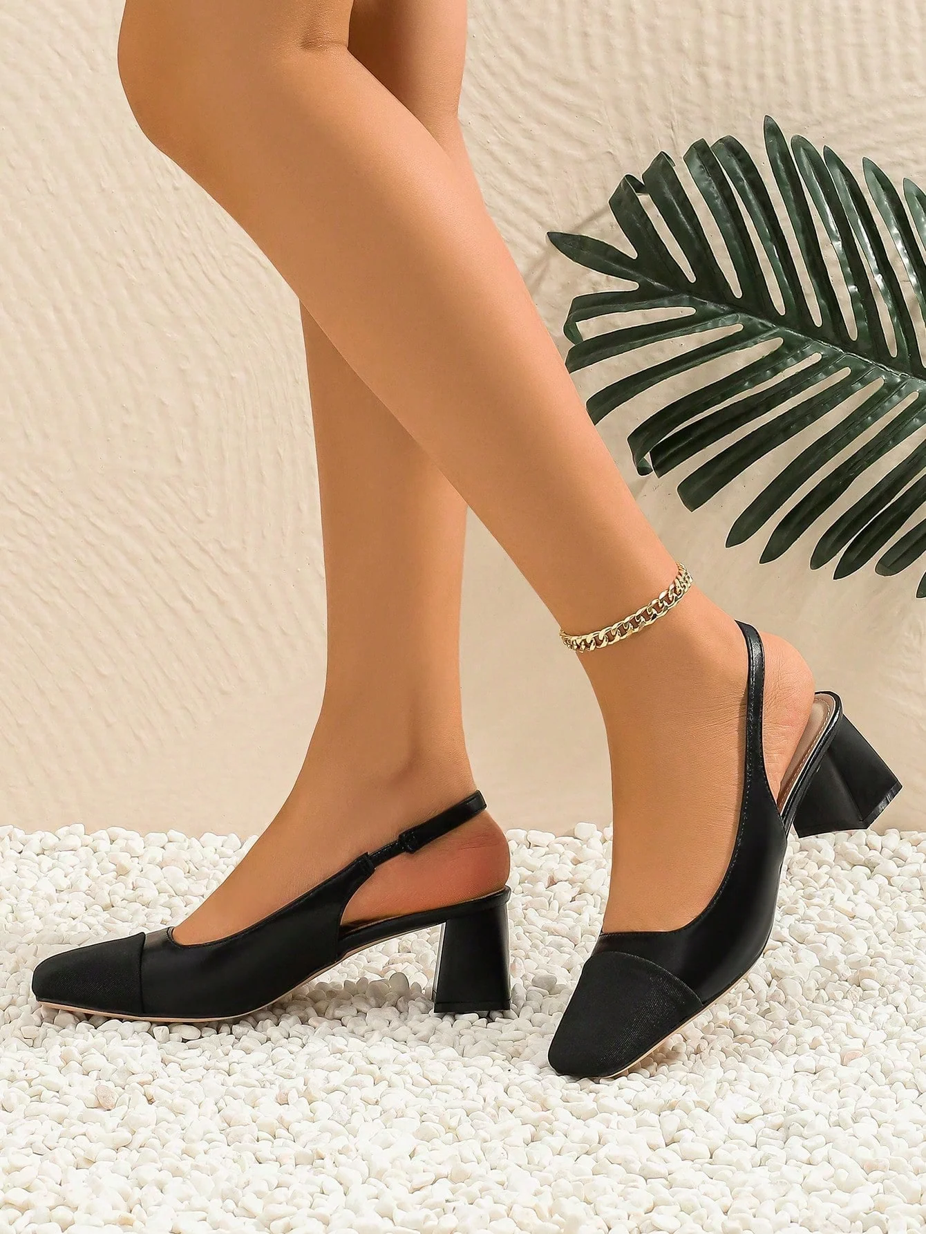 Slingback multi color block heels - Image 14