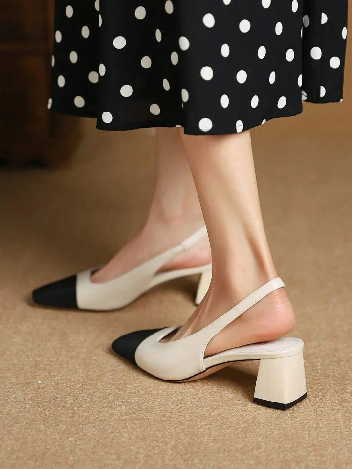 Slingback multi color block heels - Image 13