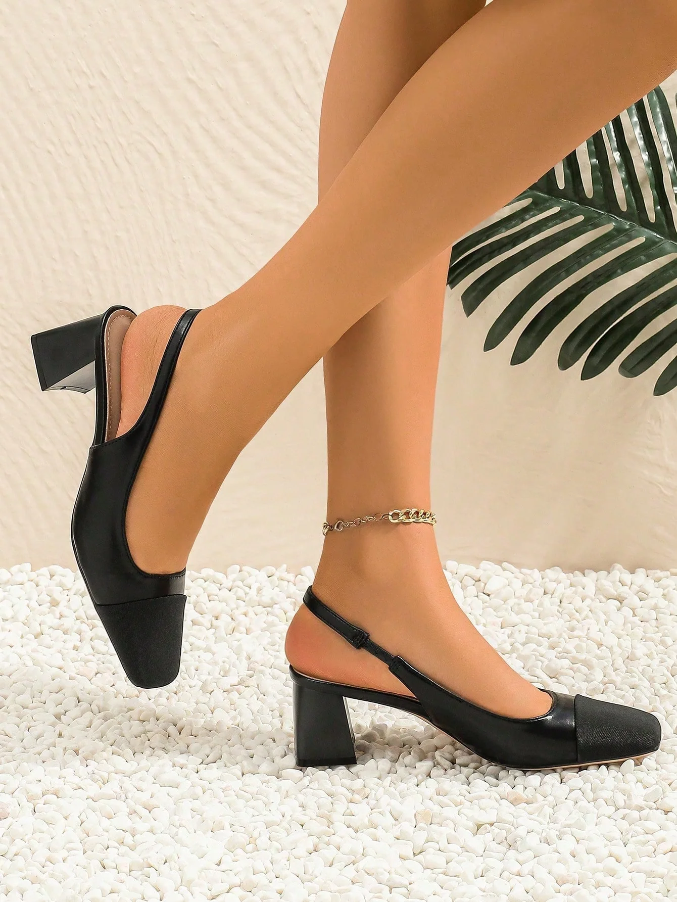 Slingback multi color block heels - Image 17