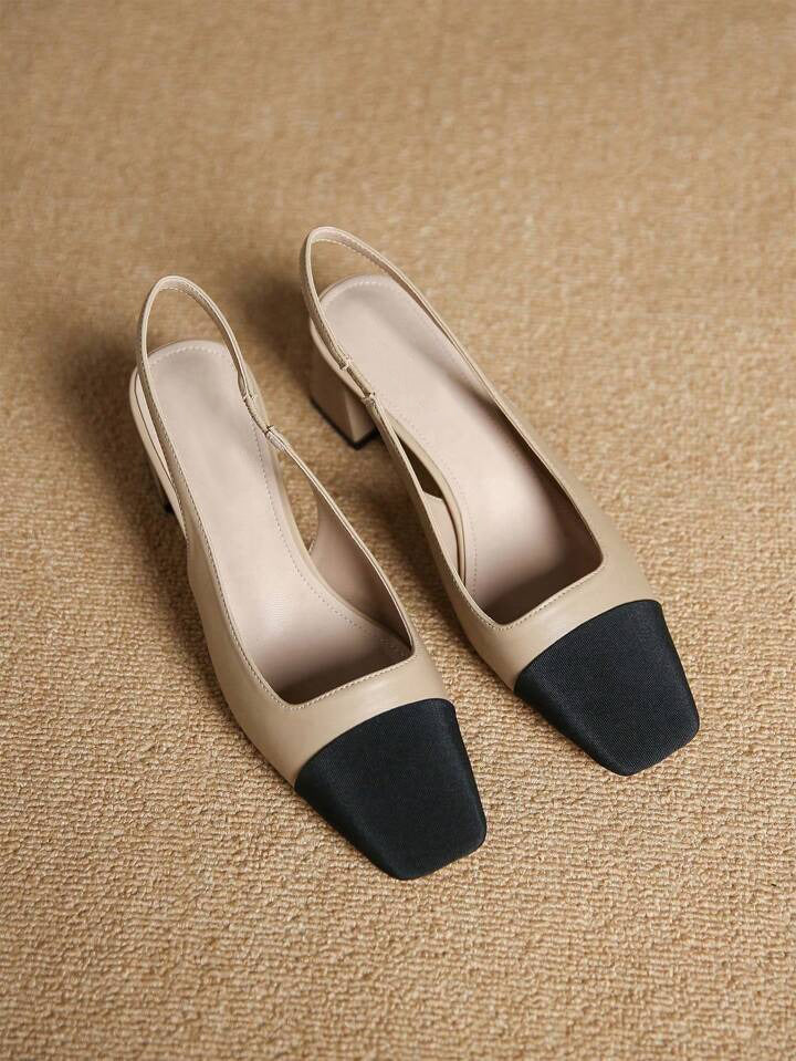 Slingback multi color block heels - Image 4
